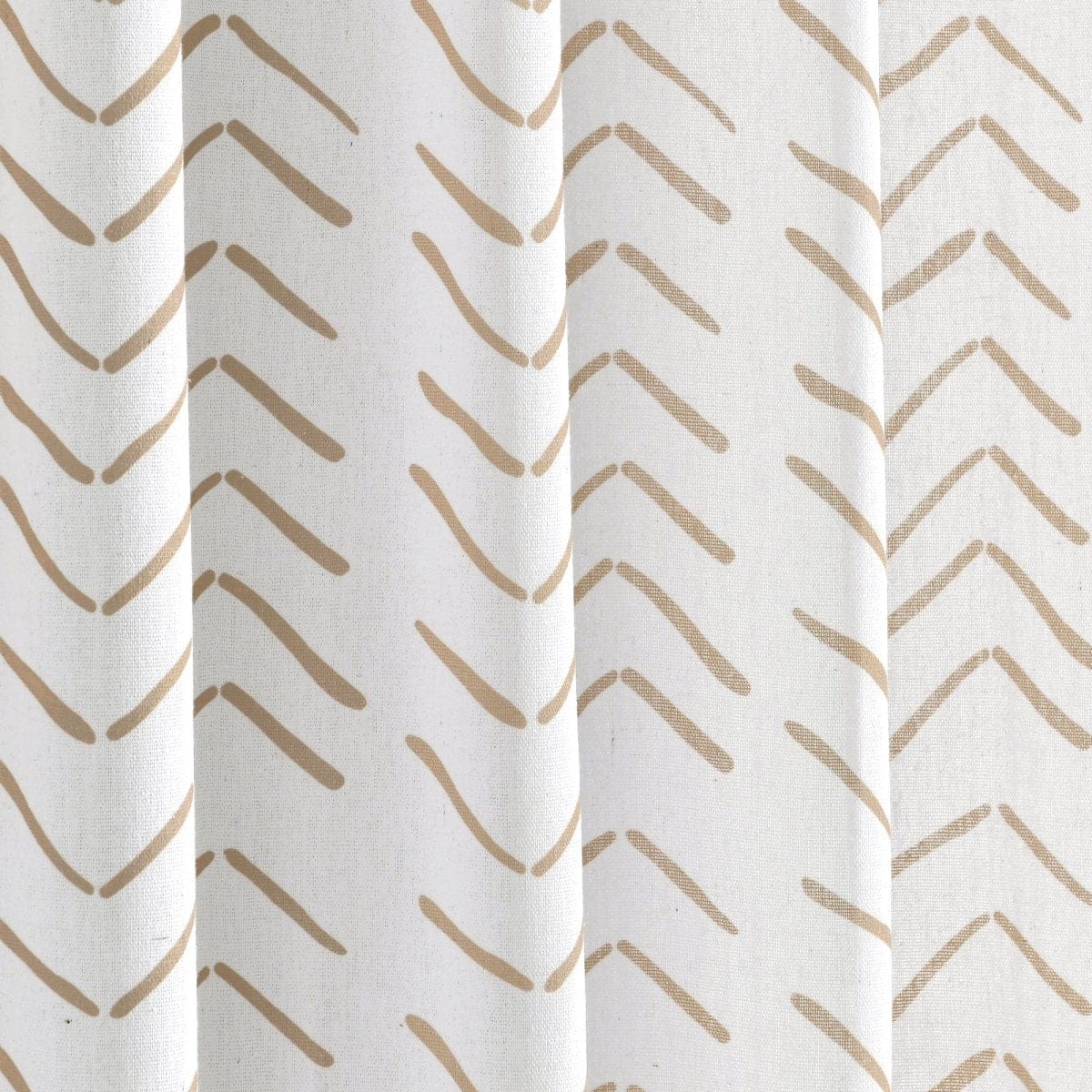 Hygge Modern Arrow Faux Linen Window Curtain Panel Set - Image 21