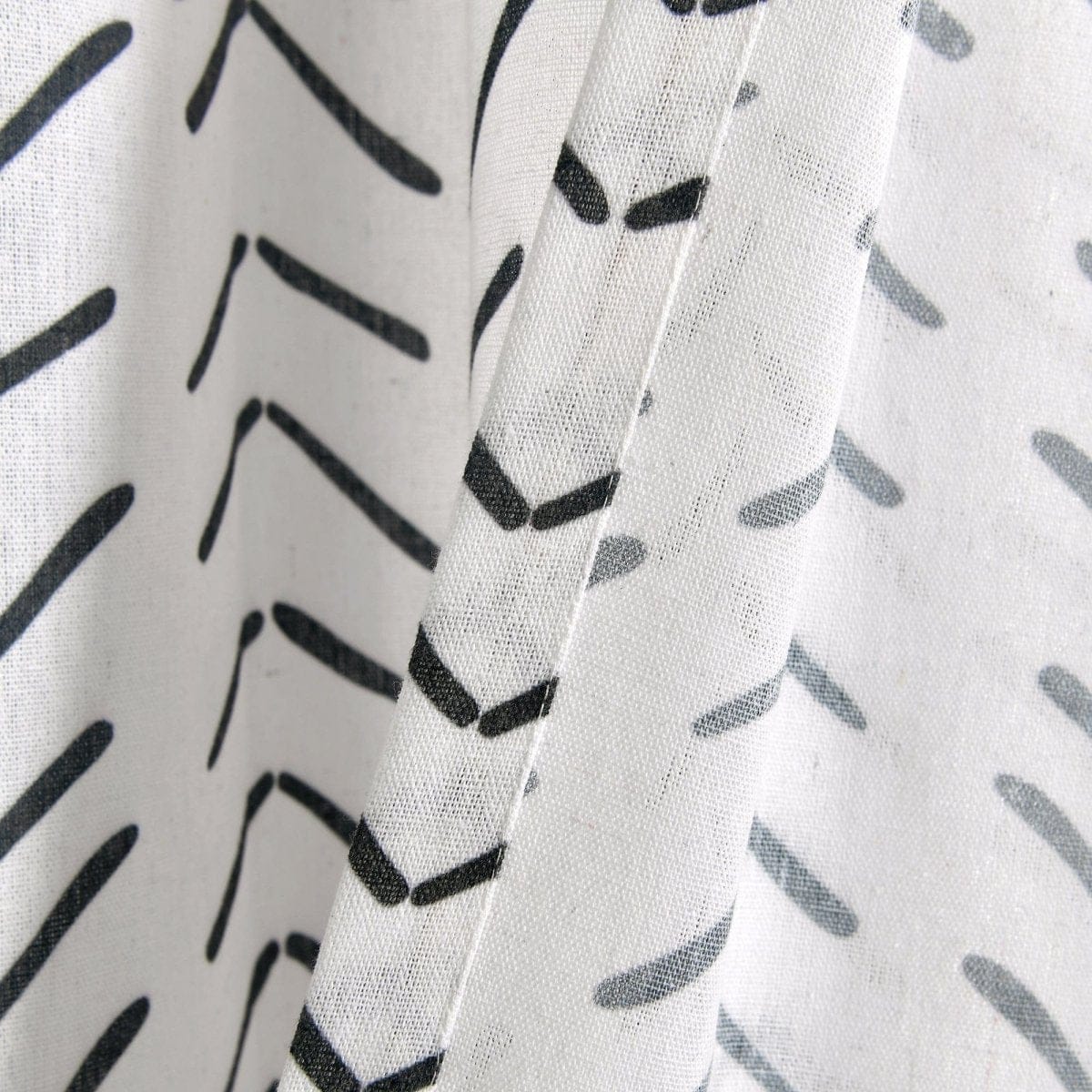 Hygge Modern Arrow Faux Linen Window Curtain Panel Set - Image 9