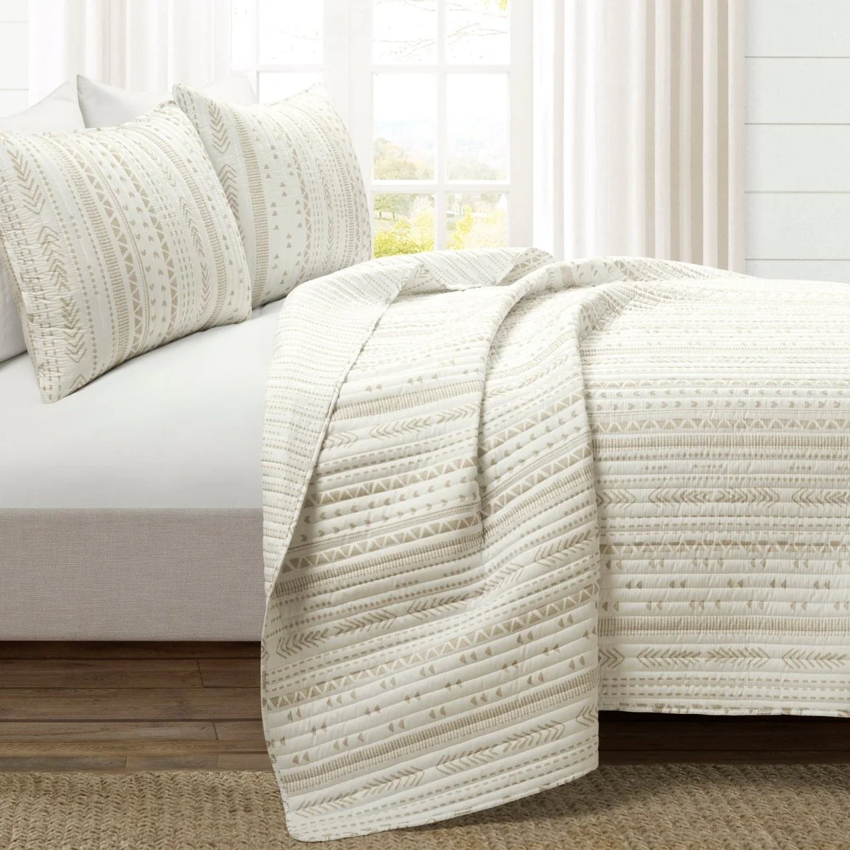 Hygge Stripe 3 Piece Quilt Set - Image 10