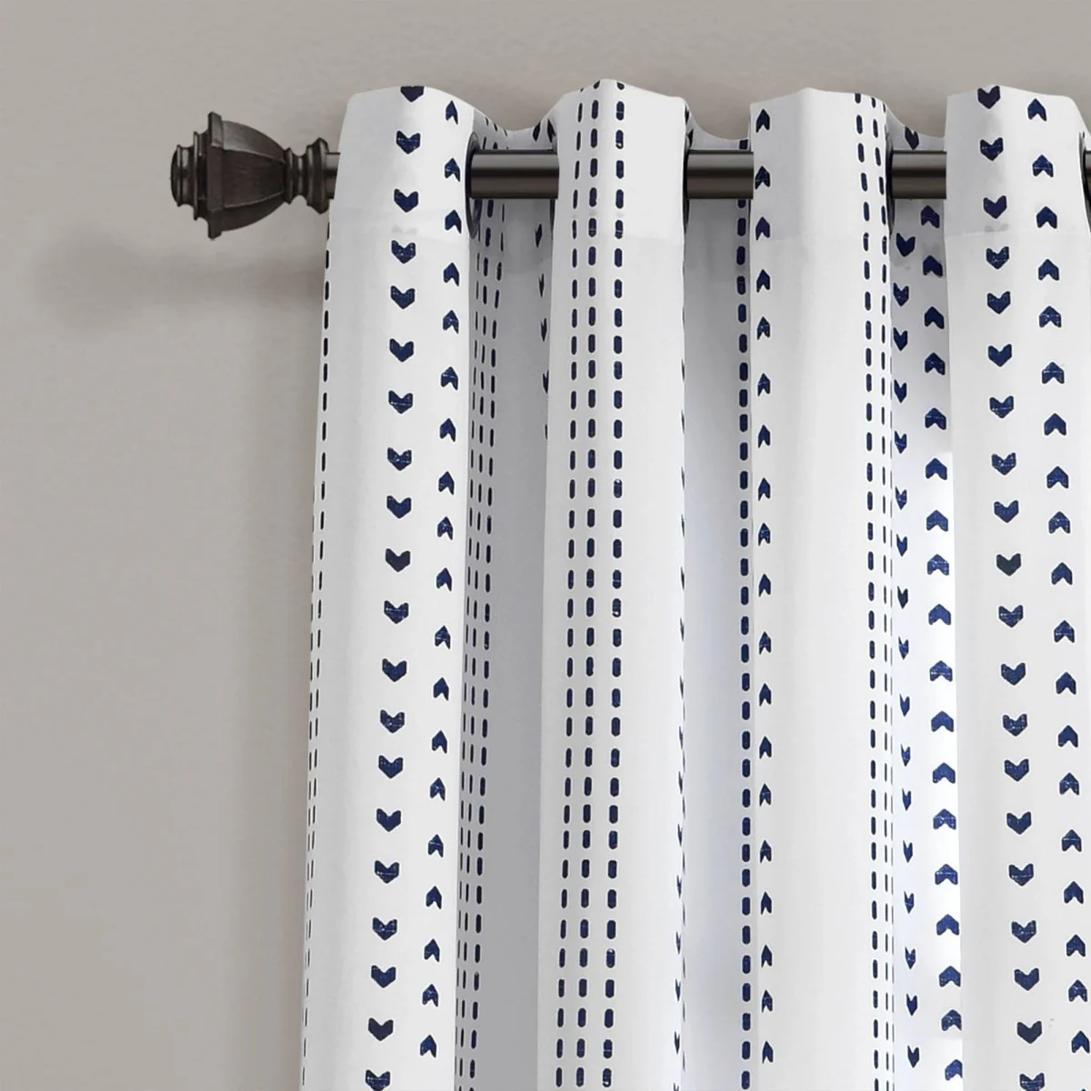 Hygge Stripe Window Curtain Panel Set - Image 11