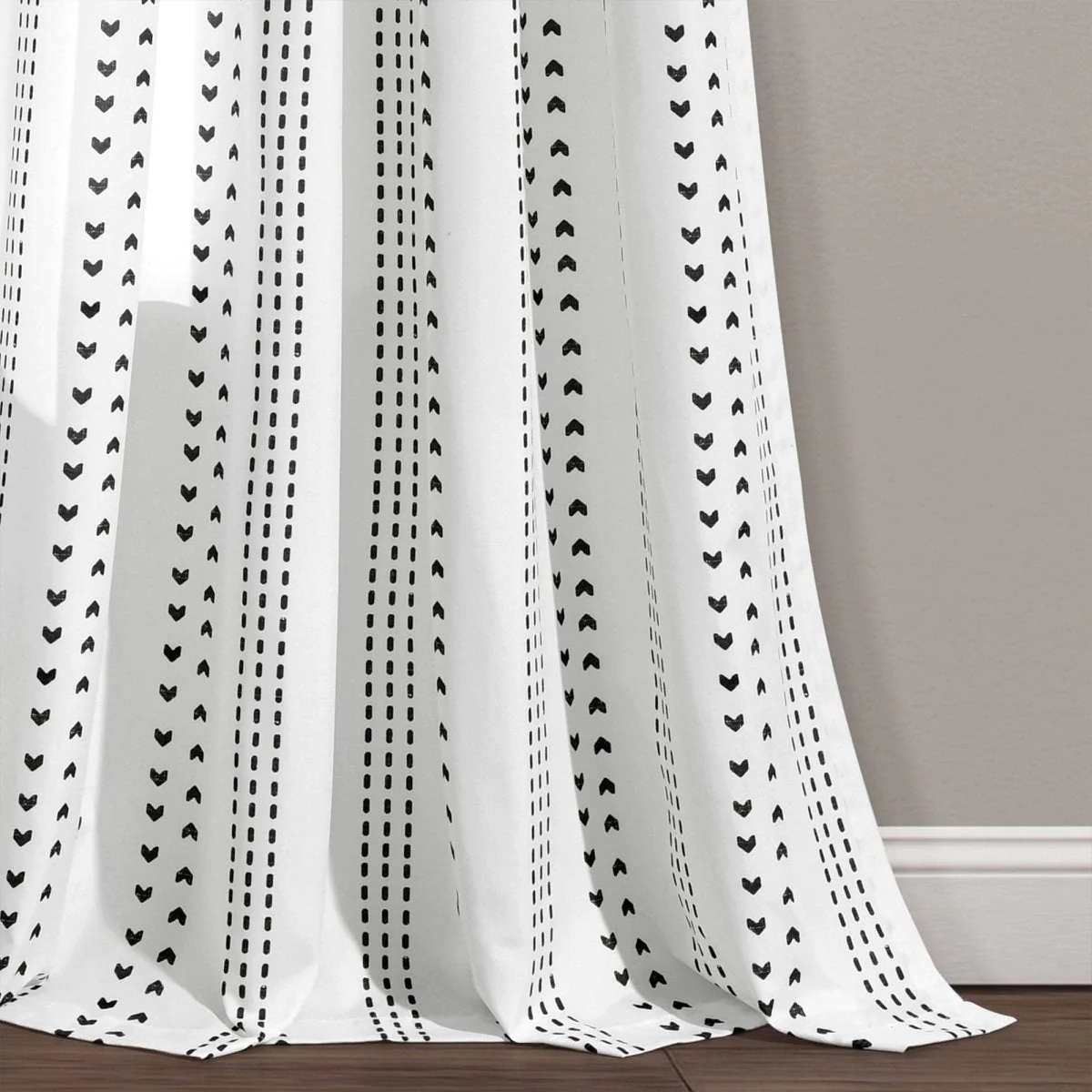 Hygge Stripe Window Curtain Panel Set - Image 12
