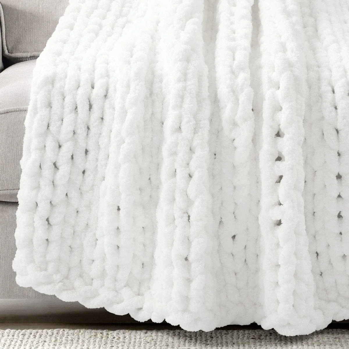 Hygge Ultra Soft Chenille Chunky Knit Throw - Image 4