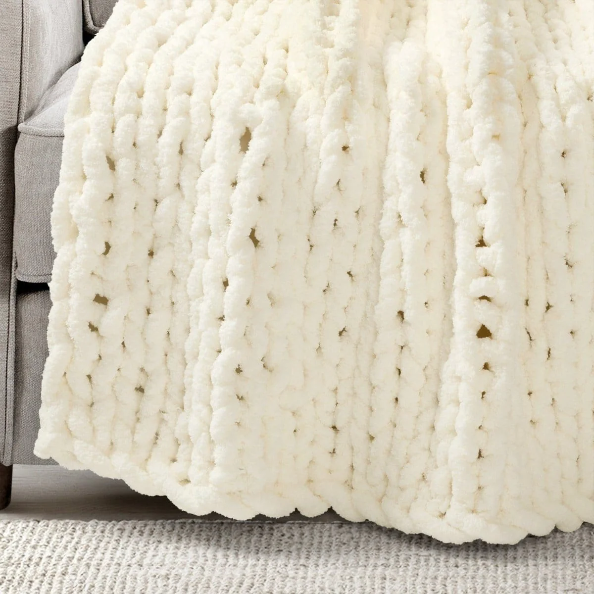 Hygge Ultra Soft Chenille Chunky Knit Throw - Image 8