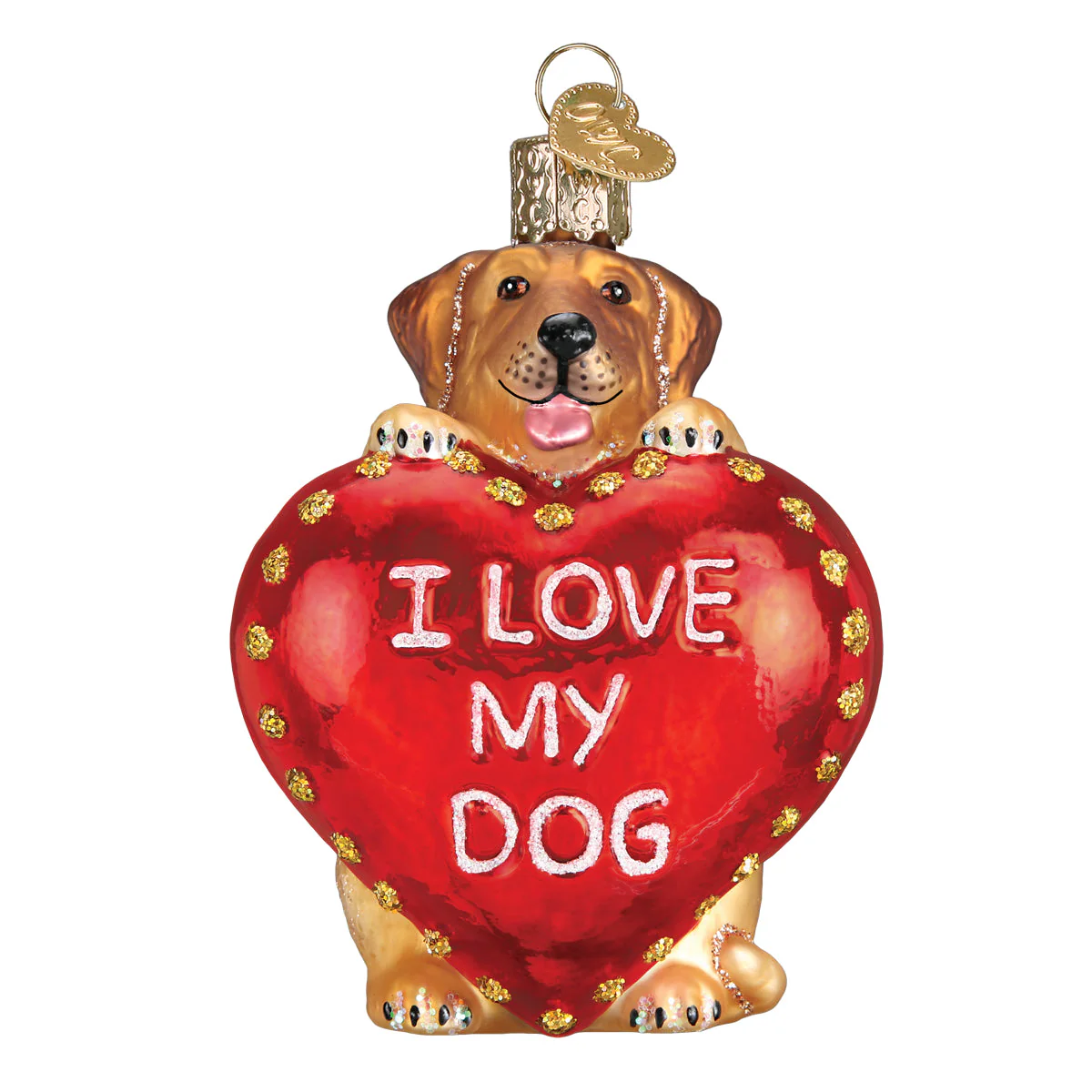 I Love My Dog Ornament by Old World Christmas - Image 3