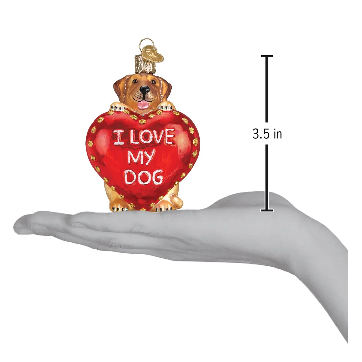 I Love My Dog Ornament by Old World Christmas - Image 6