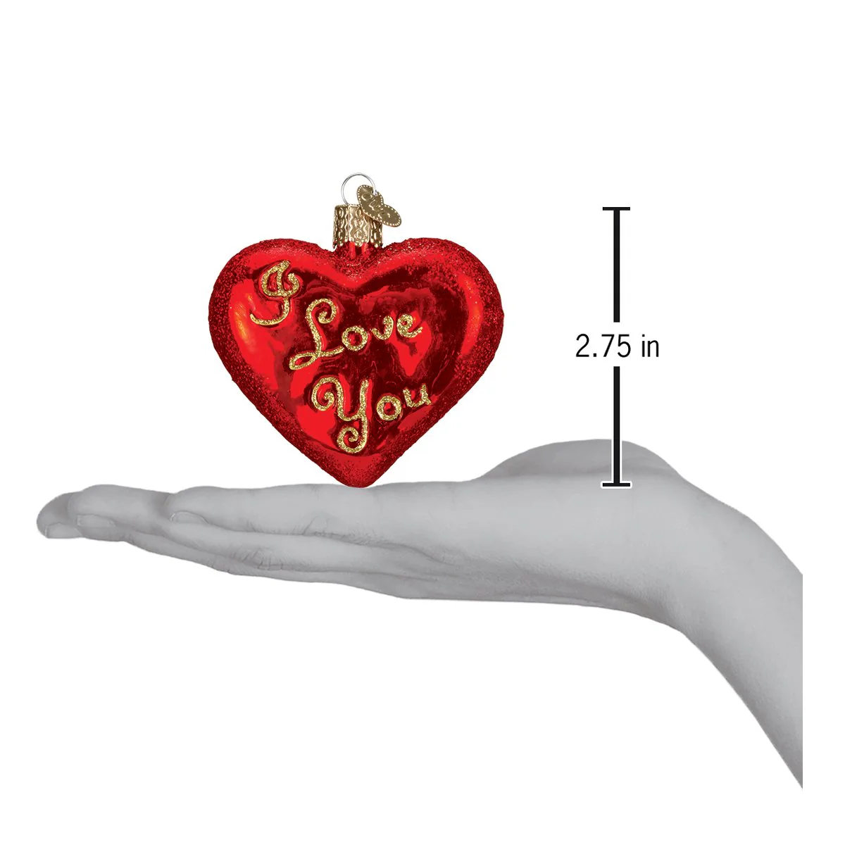 I Love You Heart Ornament - Image 3