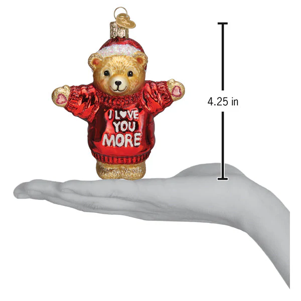 I Love You More Bear Ornament - Image 7
