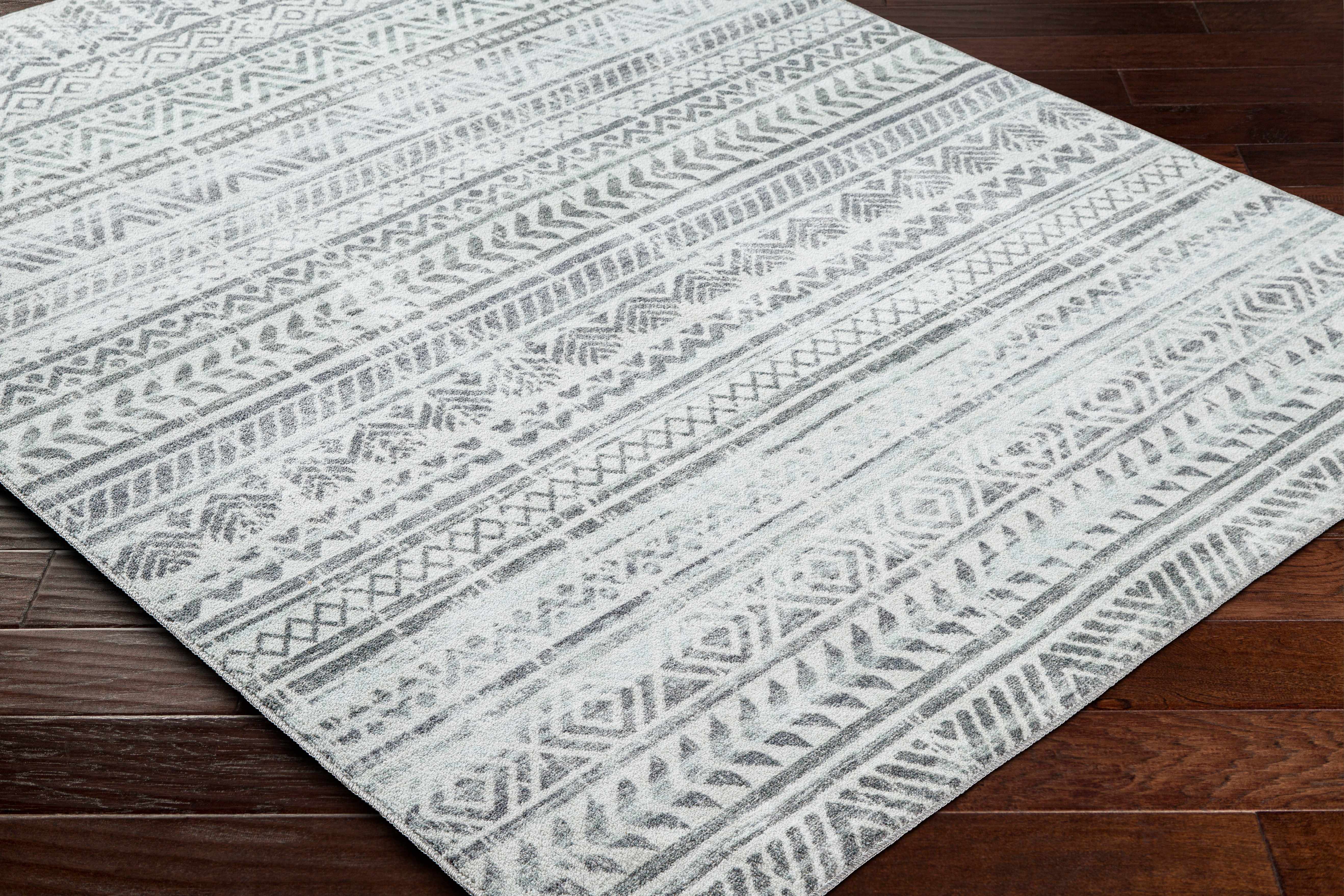 Ianna Light Gray Washable Area Rug - Clearance - Image 5