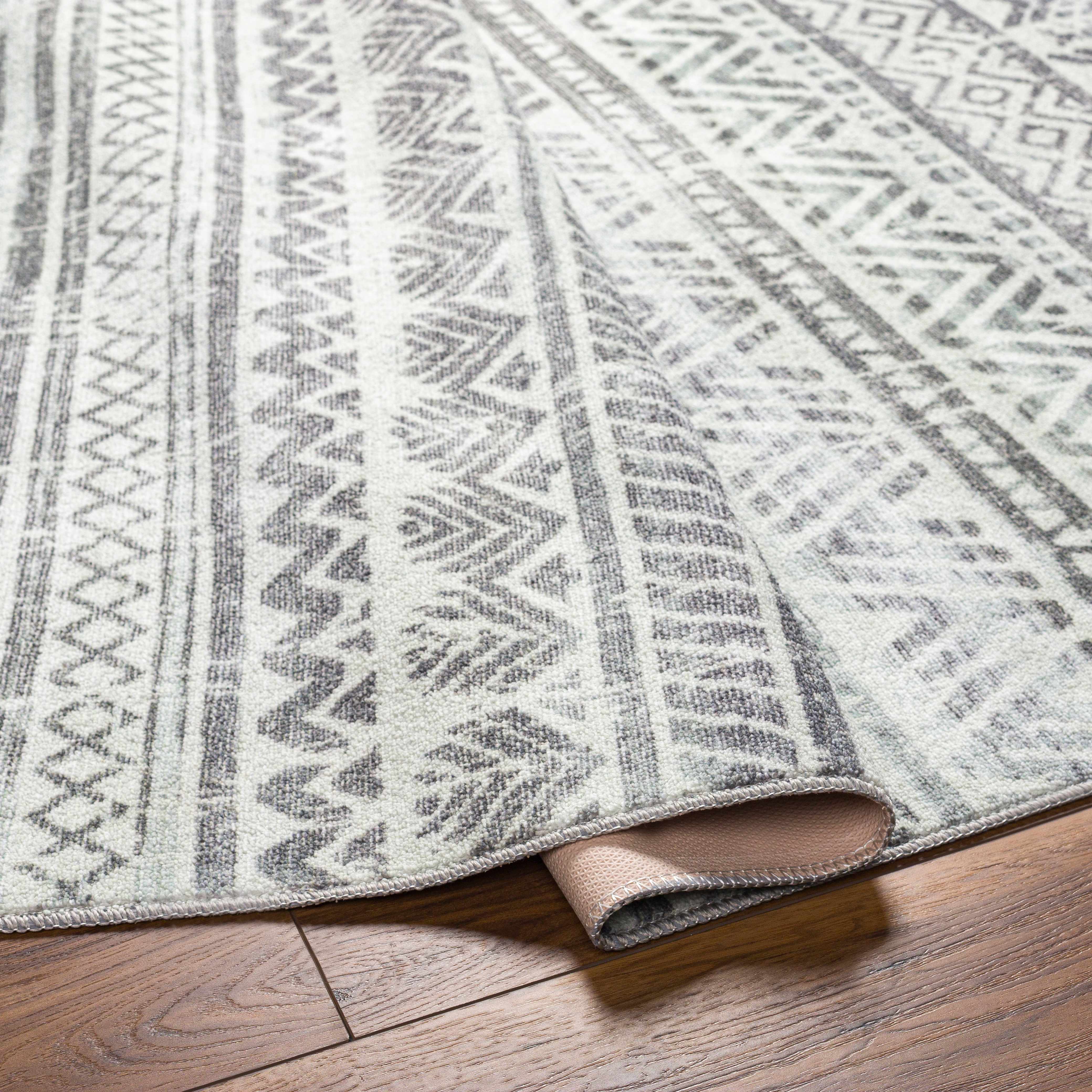 Ianna Light Gray Washable Area Rug - Clearance - Image 6