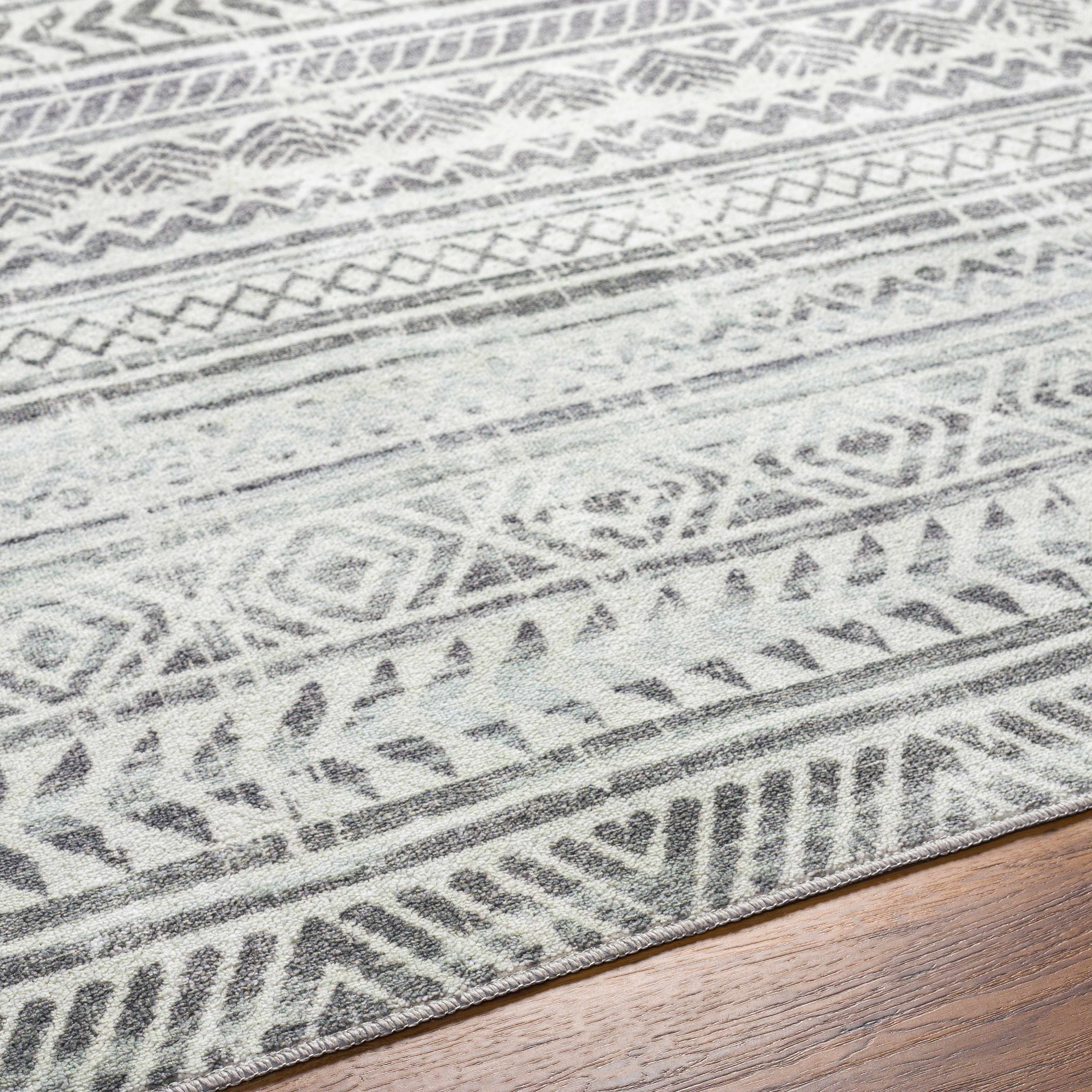 Ianna Light Gray Washable Area Rug - Clearance - Image 7
