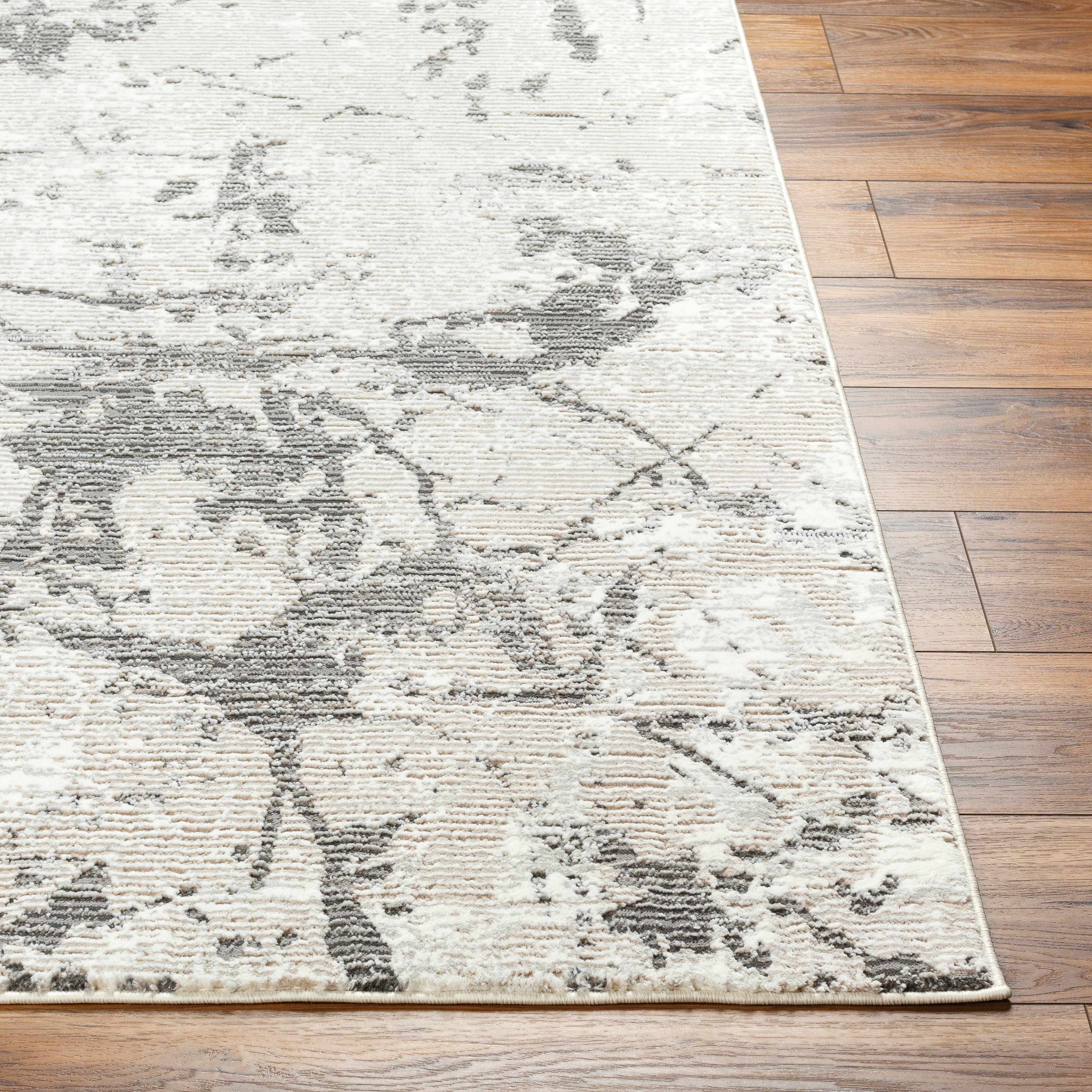 Ianto Gray Marble Washable Area Rug - Image 4