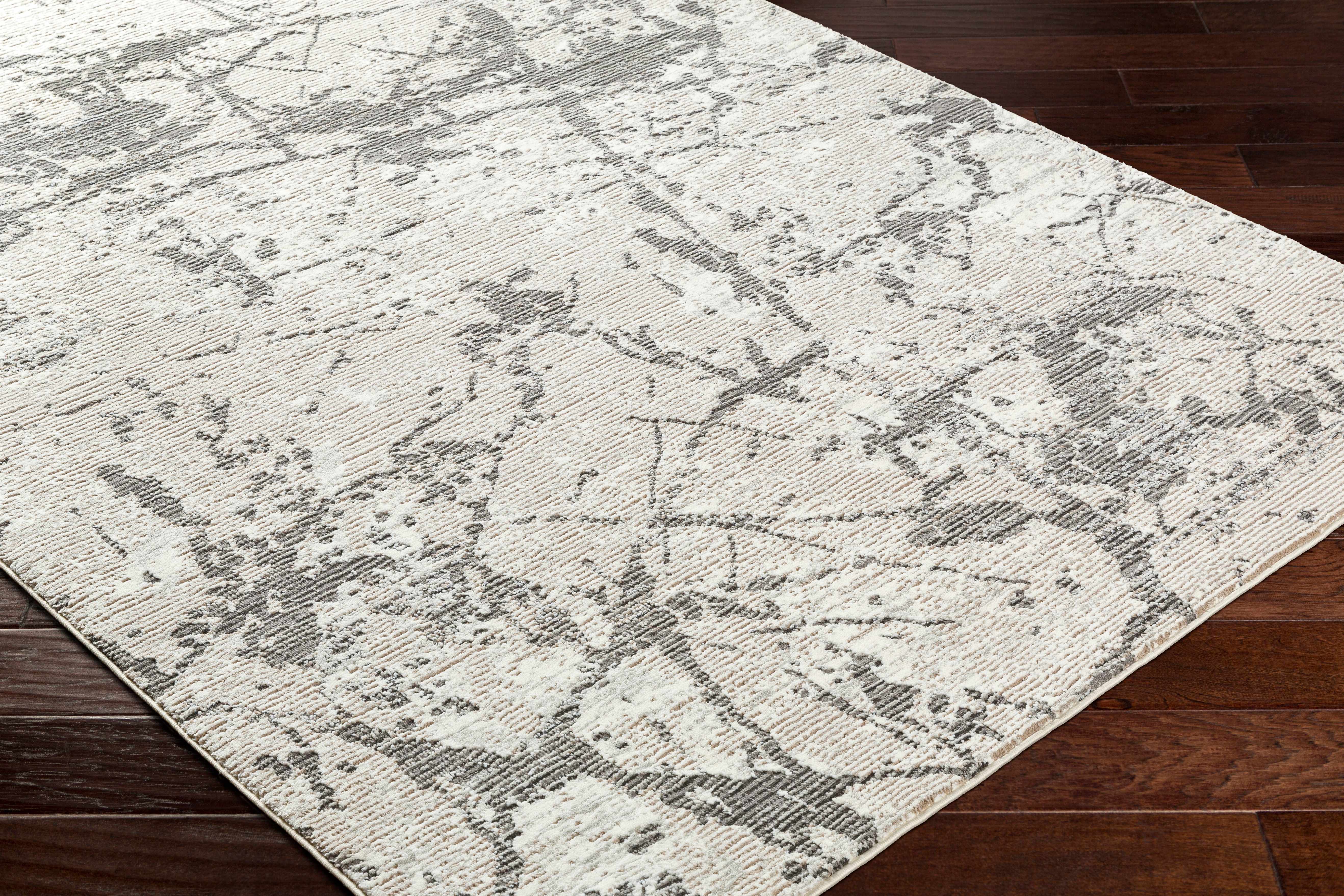 Ianto Gray Marble Washable Area Rug - Image 5