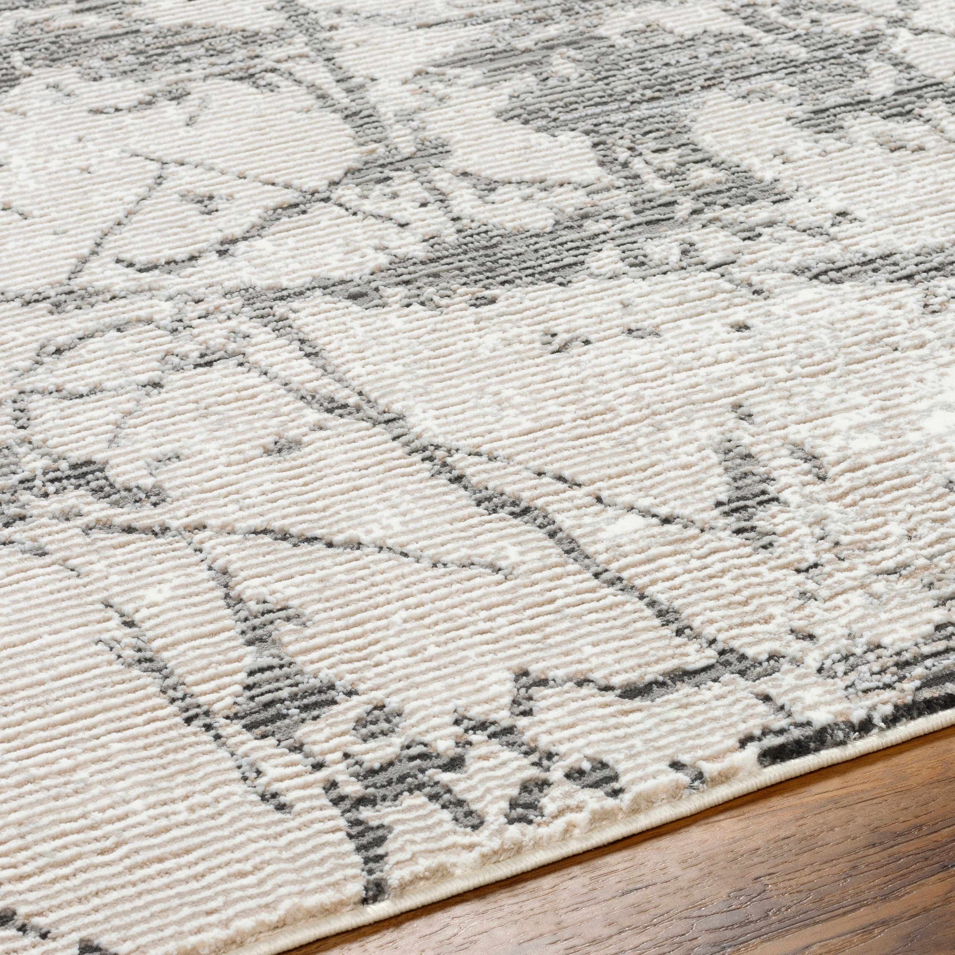 Ianto Gray Marble Washable Area Rug - Image 6