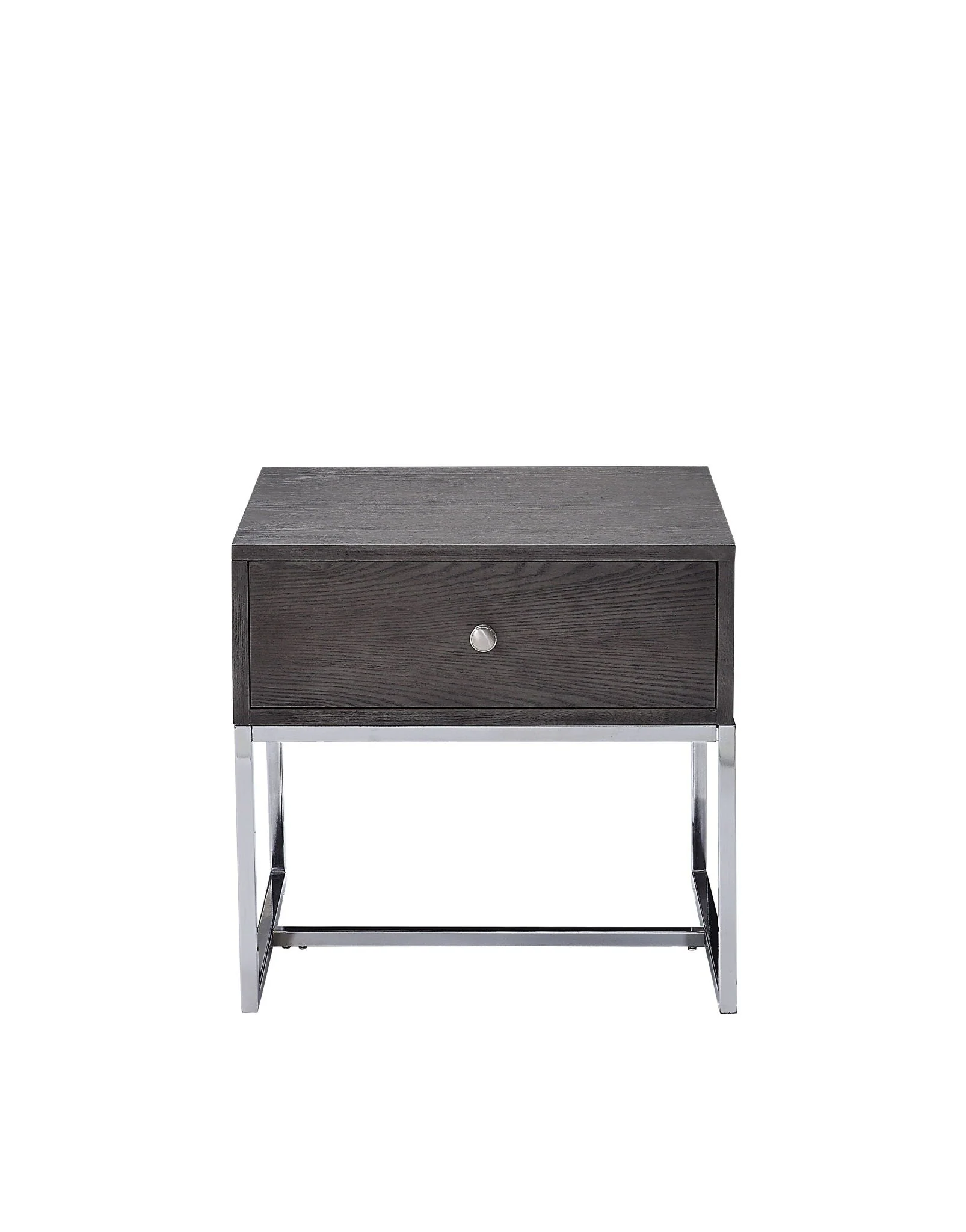 Iban - End Table - Gray Oak / Chrome - Image 4