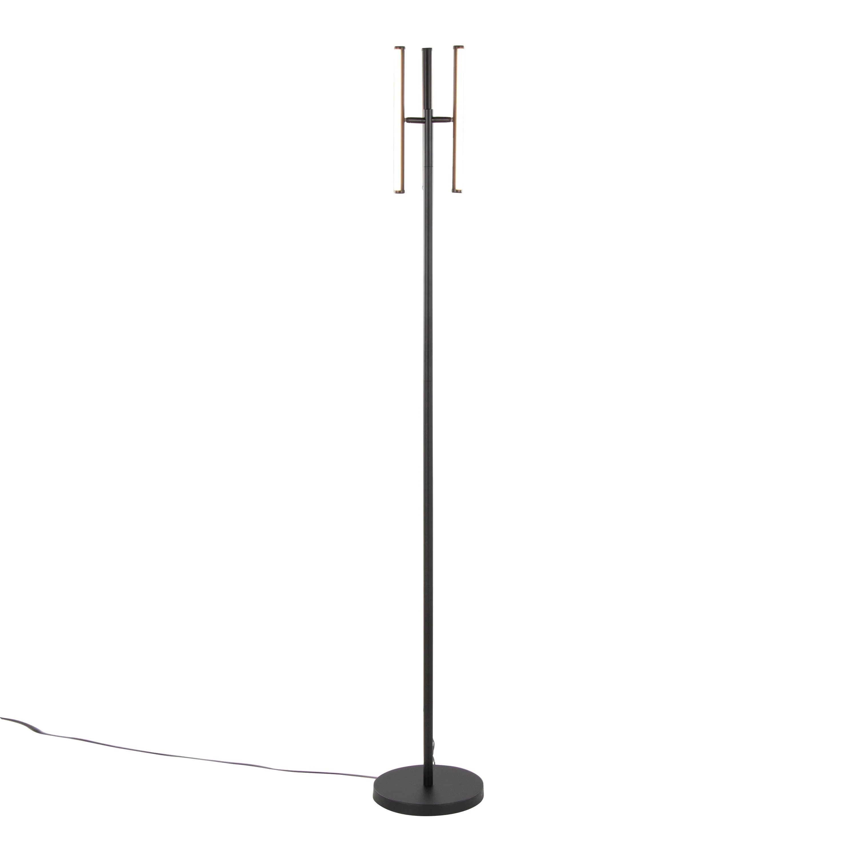 Icicle 65' Modern Swivel Floor Lamp in Black Metal - Image 2
