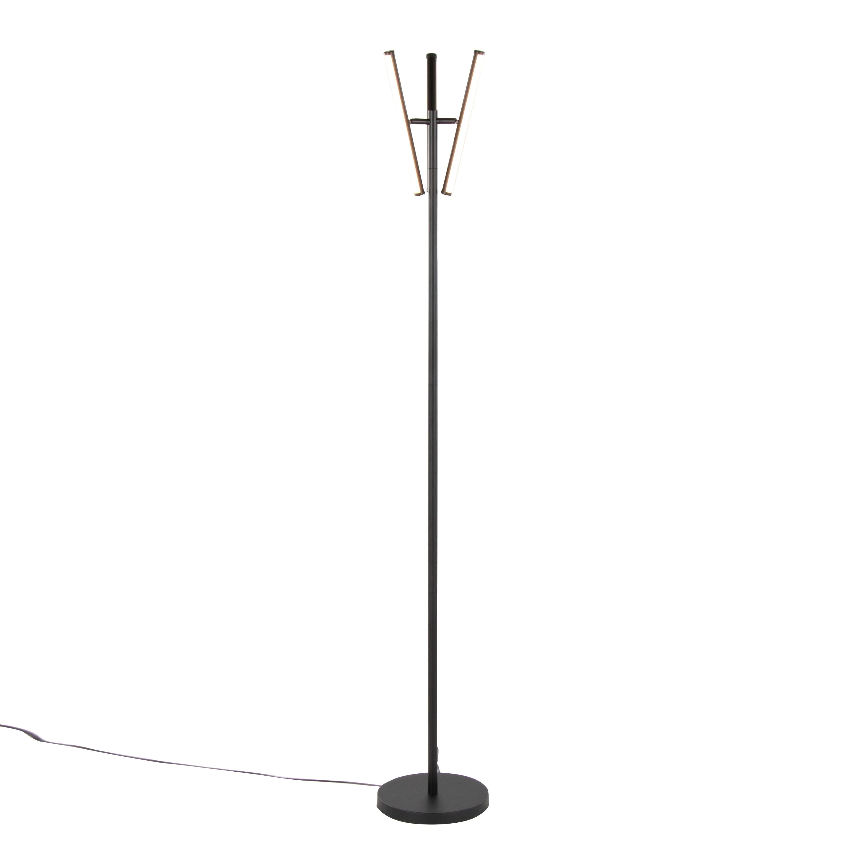 Icicle 65' Modern Swivel Floor Lamp in Black Metal - Image 3