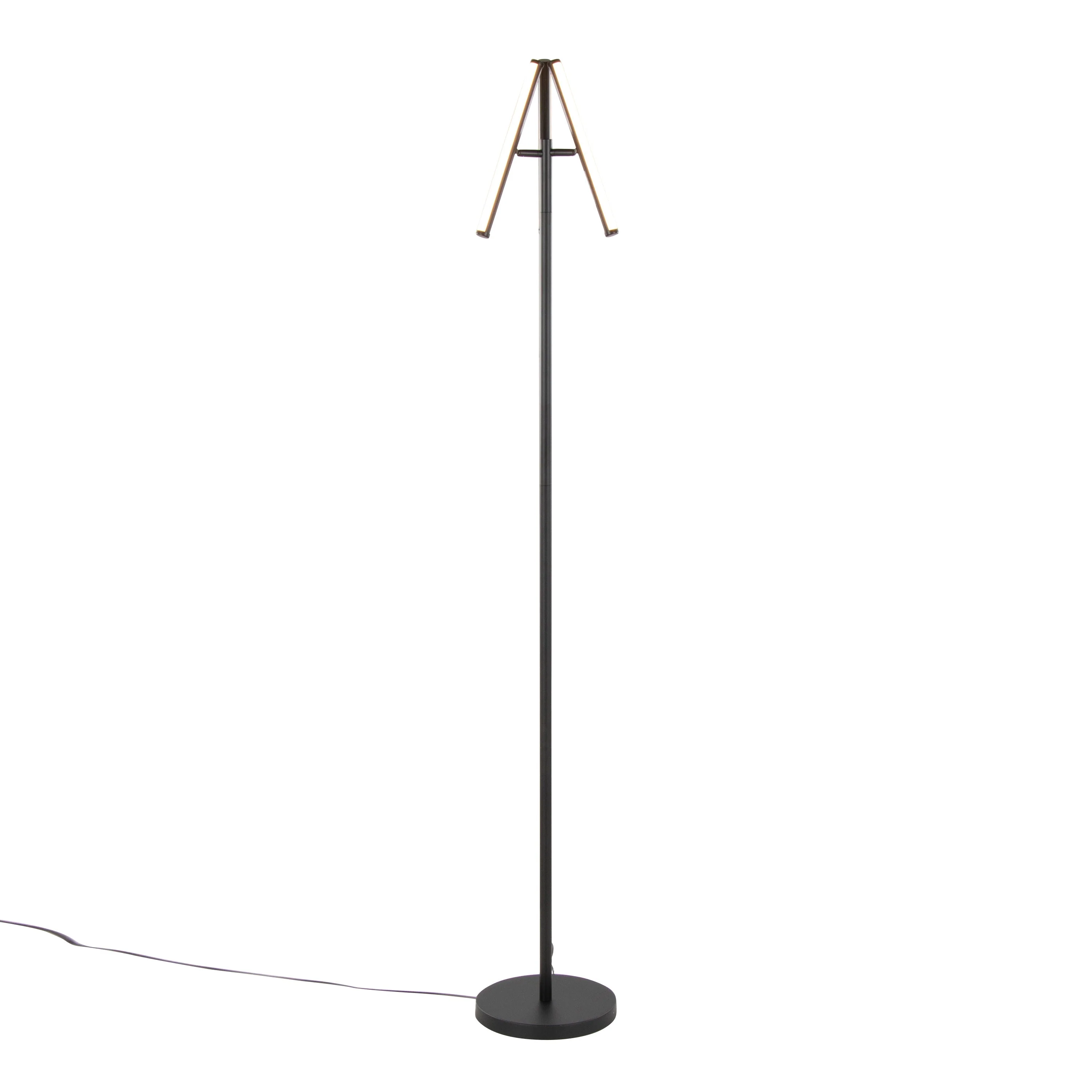Icicle 65' Modern Swivel Floor Lamp in Black Metal - Image 4
