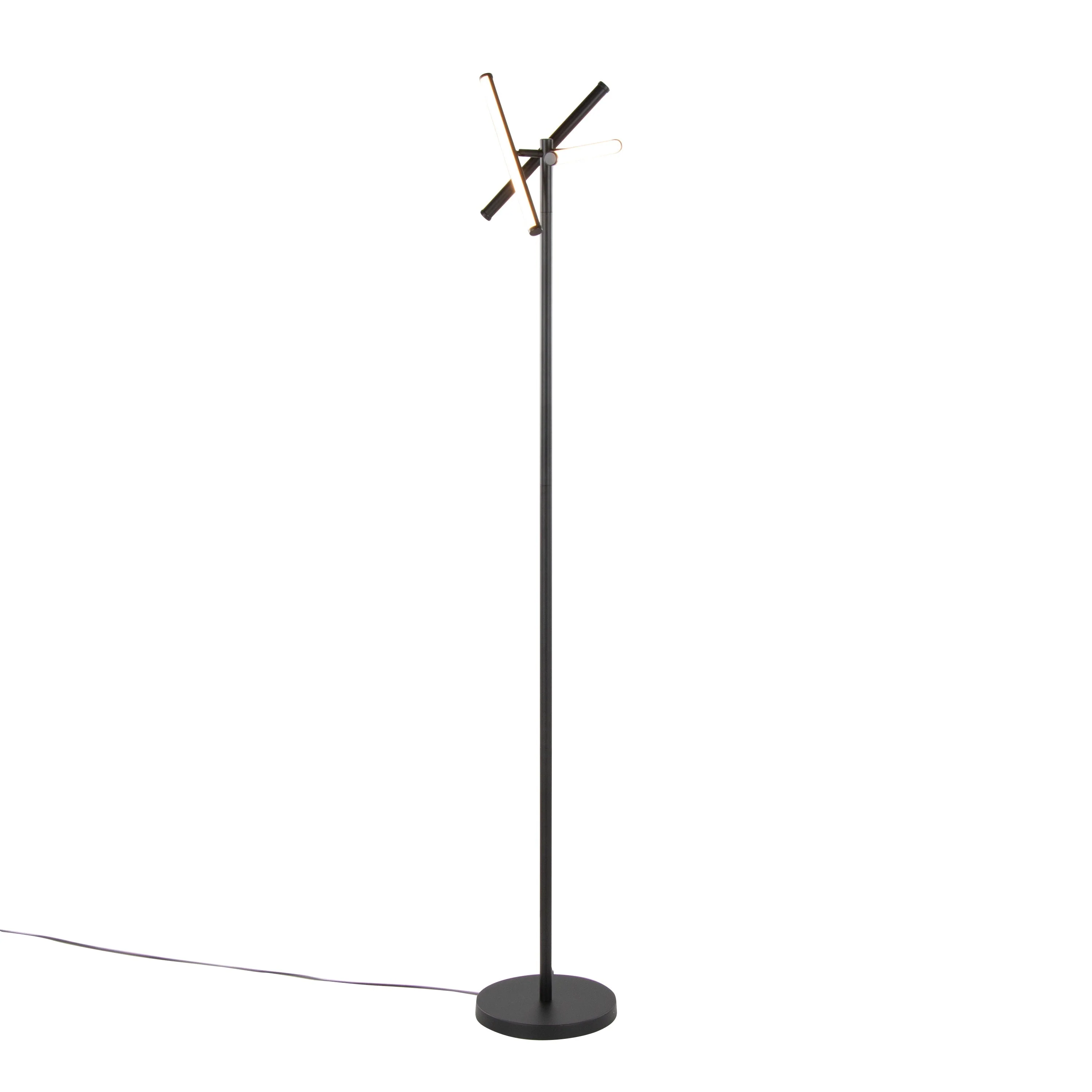 Icicle 65' Modern Swivel Floor Lamp in Black Metal - Image 5