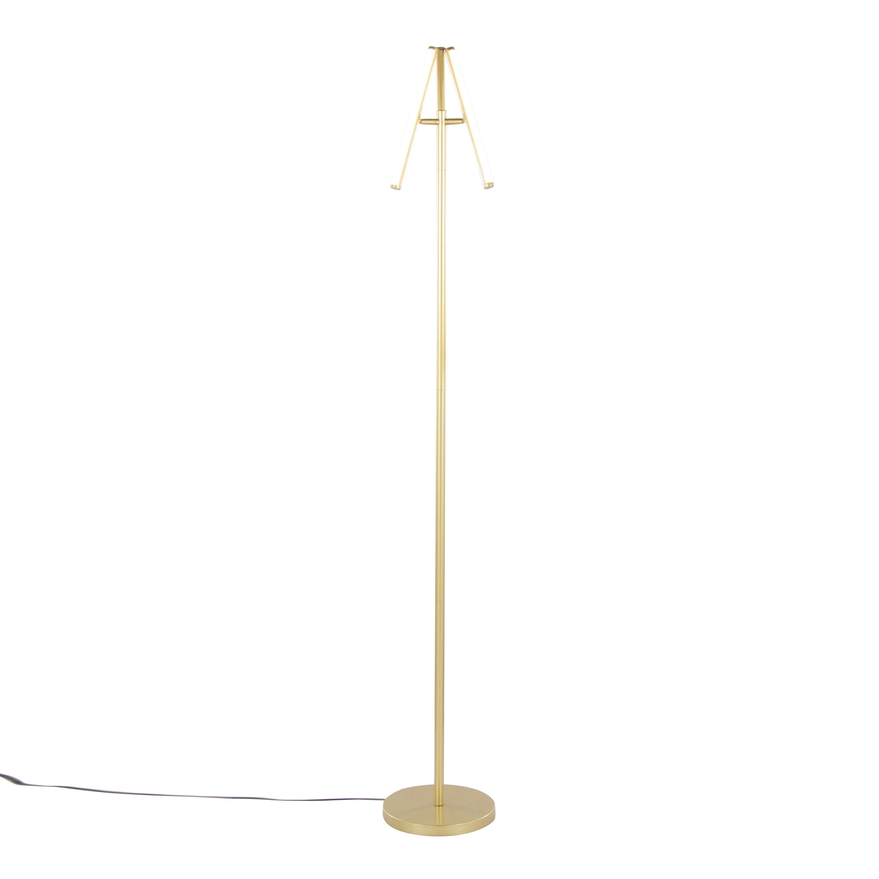 Icicle 65' Modern Swivel Floor Lamp in Gold Metal - Image 4