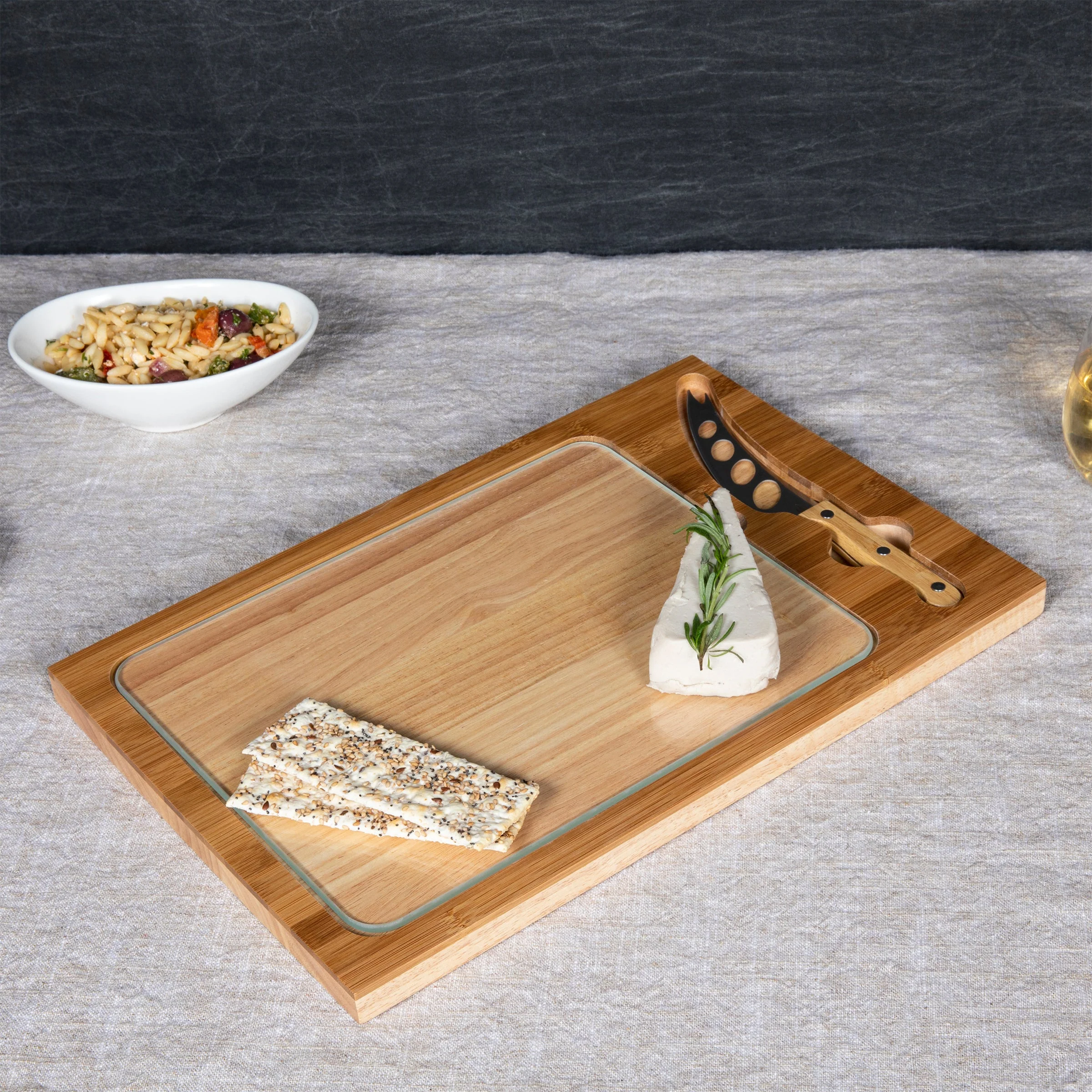 Icon Glass Top Cutting Board & Knife Set - Image 2
