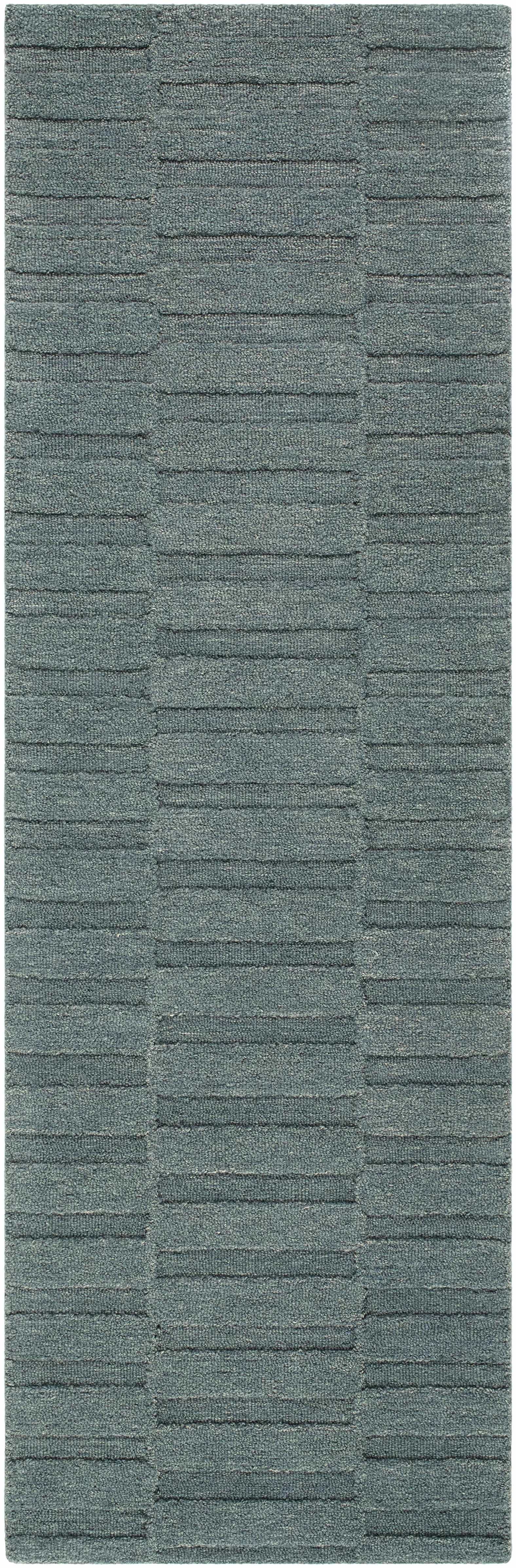 Idaho Broken-Stiped Petrol Blue Area Rug - Image 4
