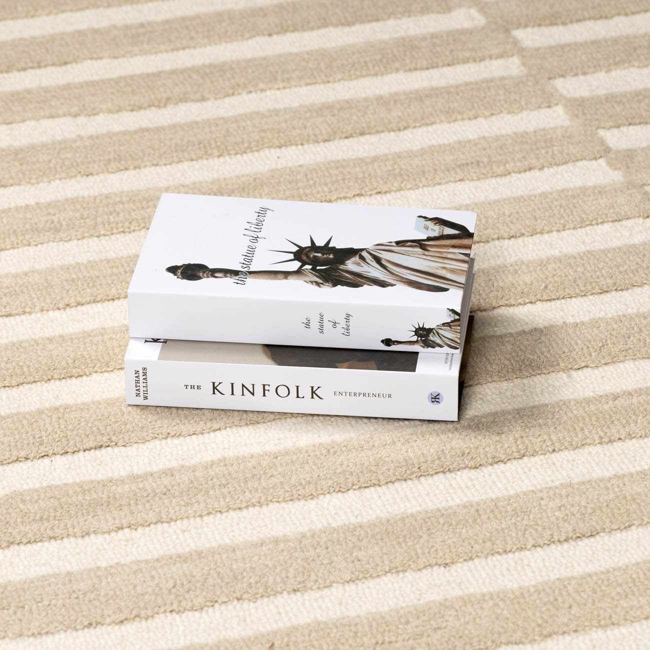 Idaho Broken-Striped Beige Area Rug - Image 12
