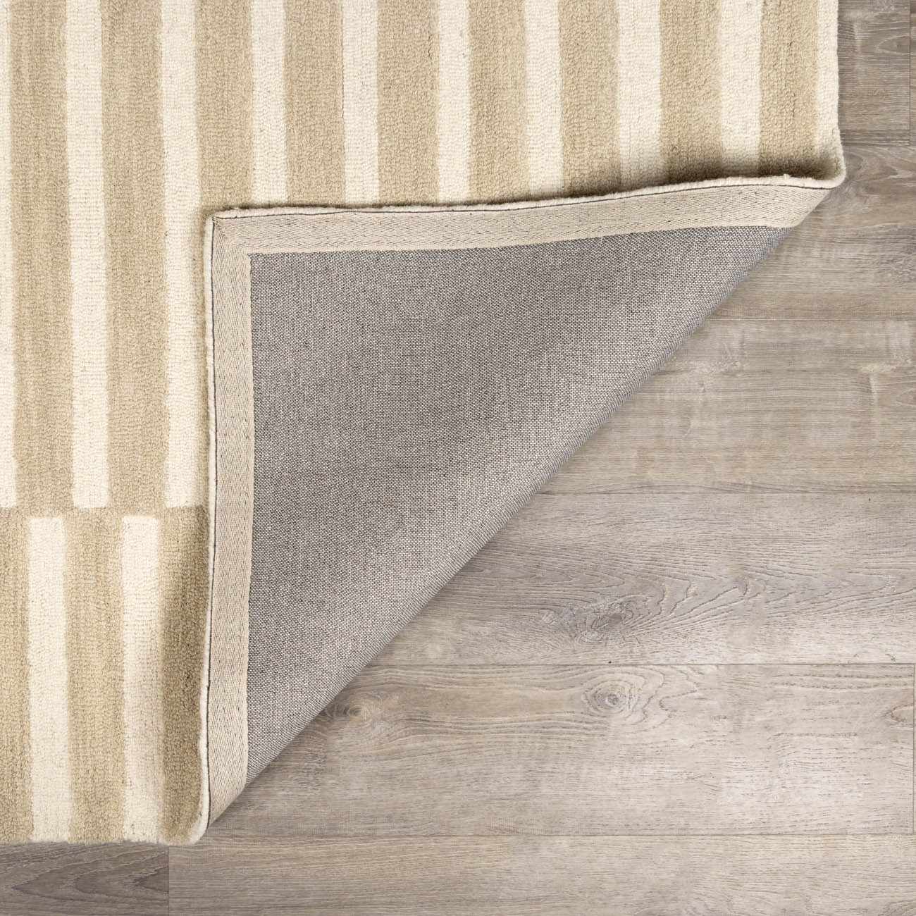 Idaho Broken-Striped Beige Area Rug - Image 5