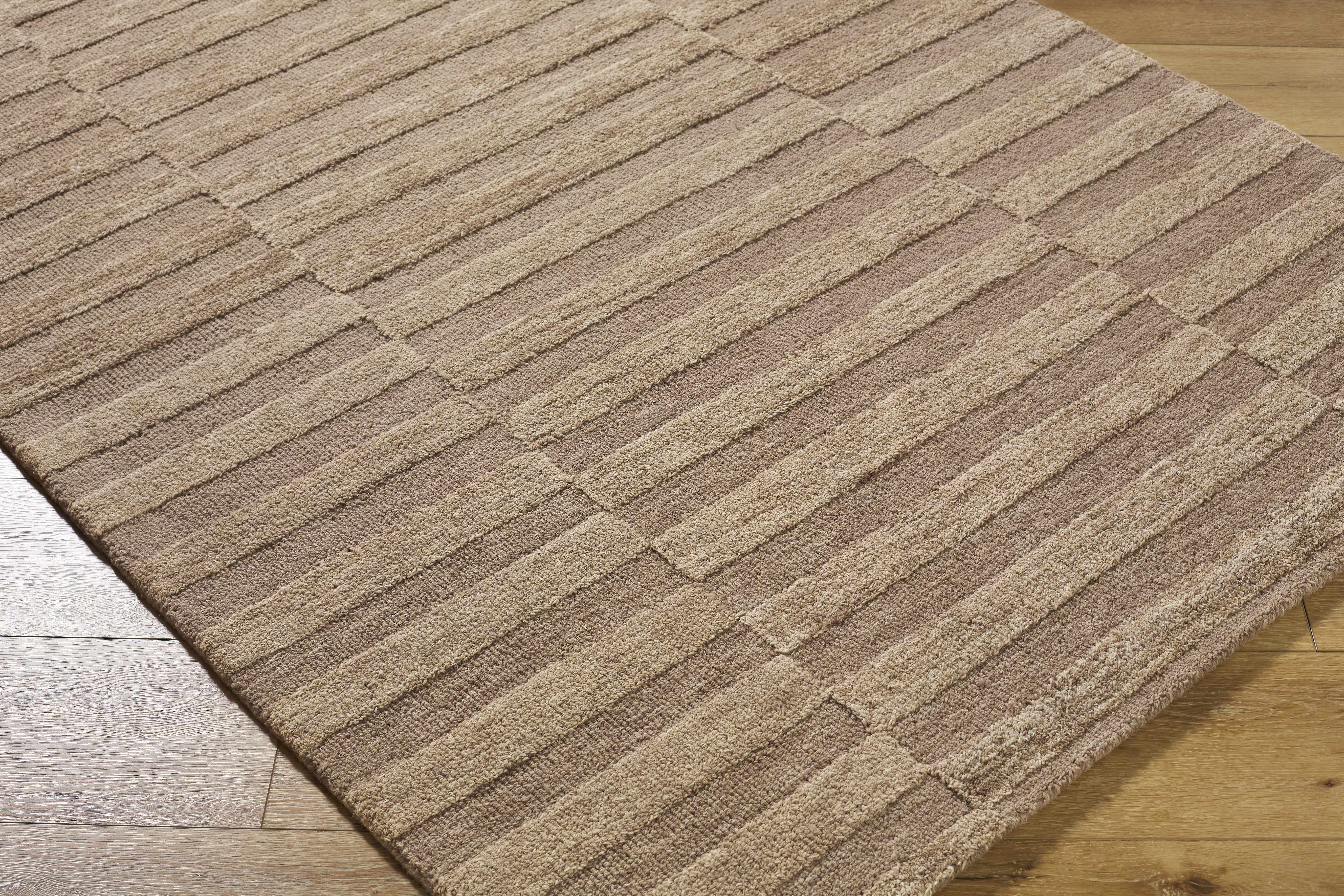 Idaho Broken-Striped Brown Area Rug - Image 3