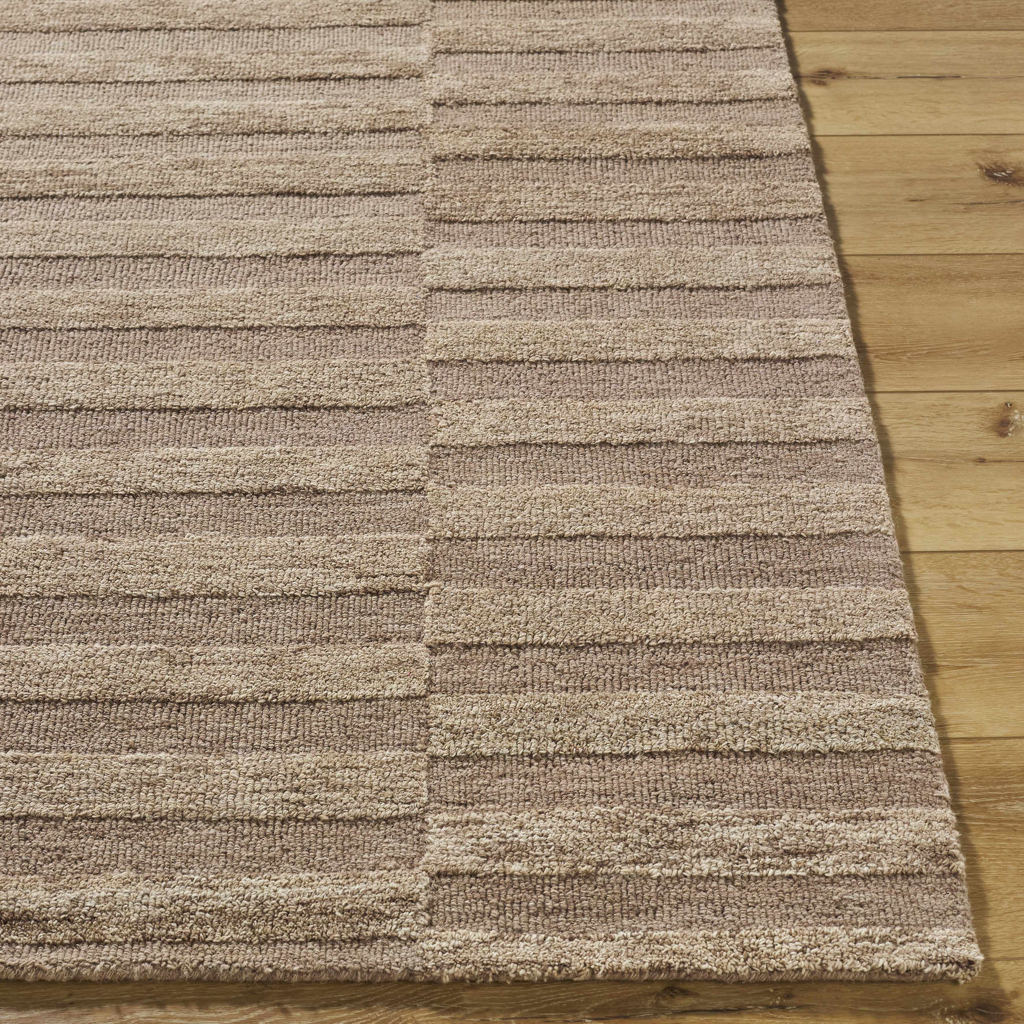 Idaho Broken-Striped Brown Area Rug - Image 5