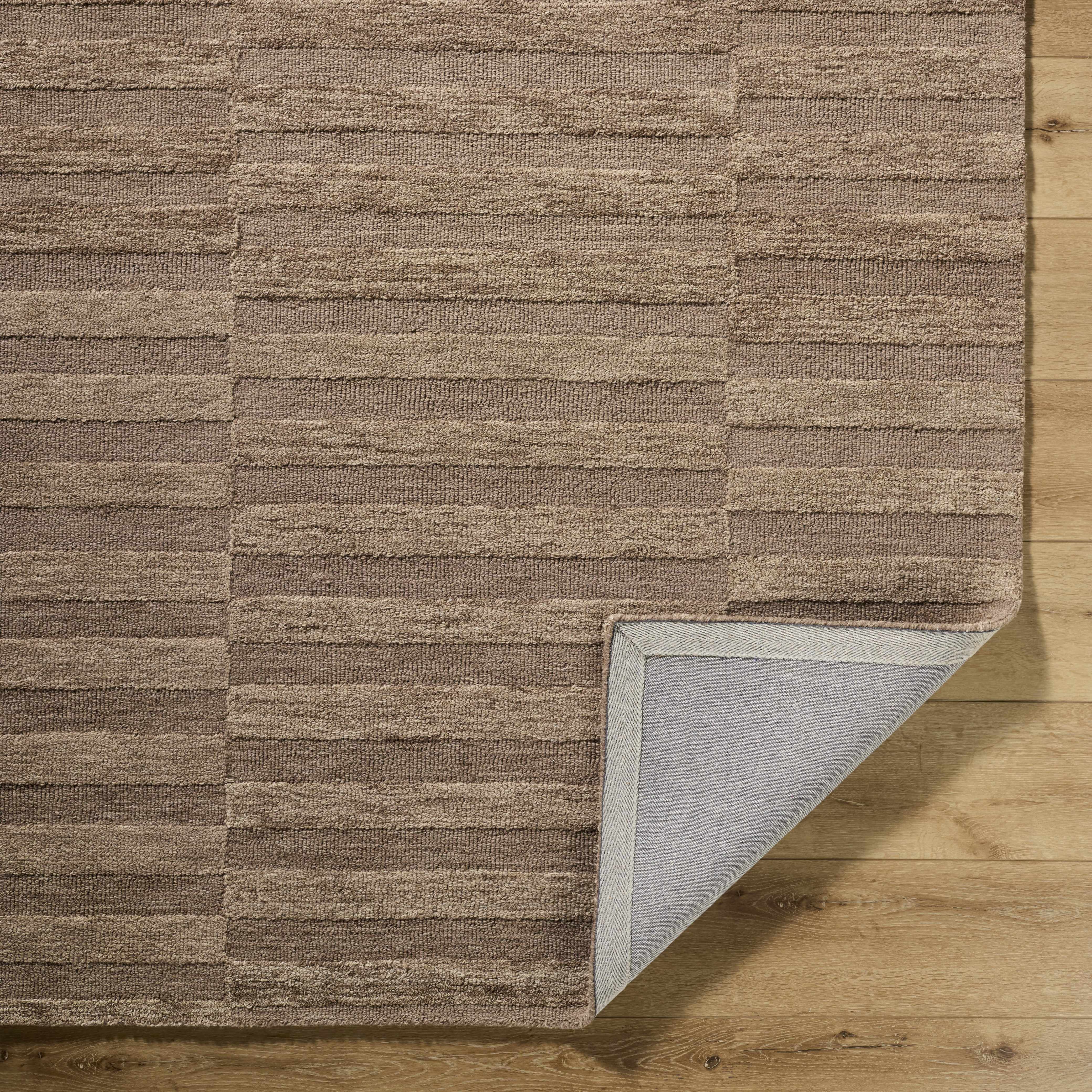 Idaho Broken-Striped Brown Area Rug - Image 6