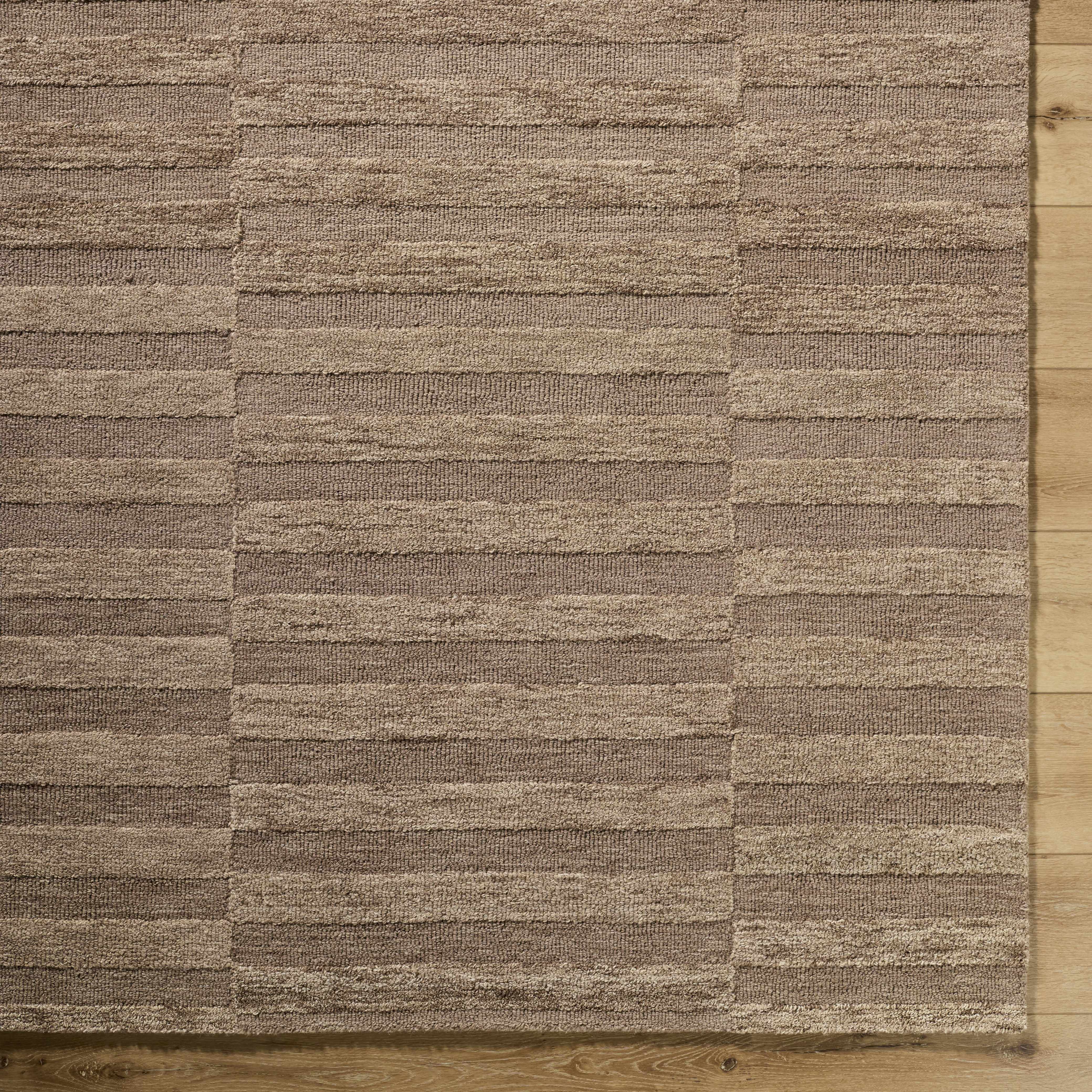 Idaho Broken-Striped Brown Area Rug - Image 7