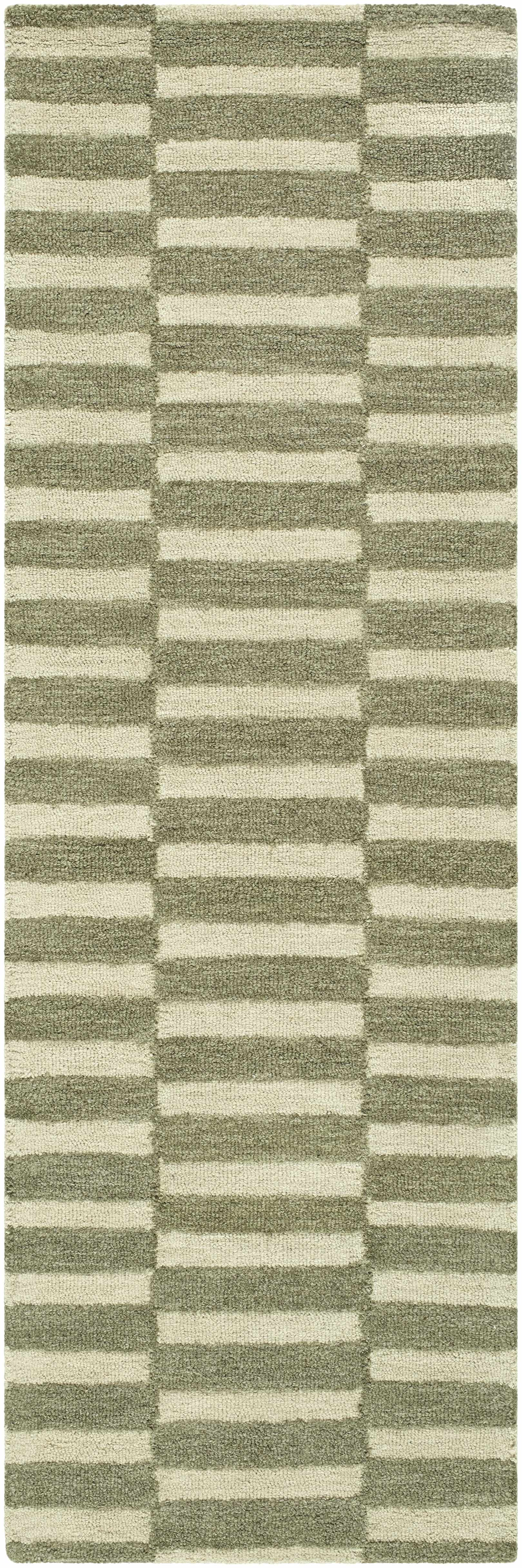 Idaho Broken-Striped Green Area Rug - Image 4