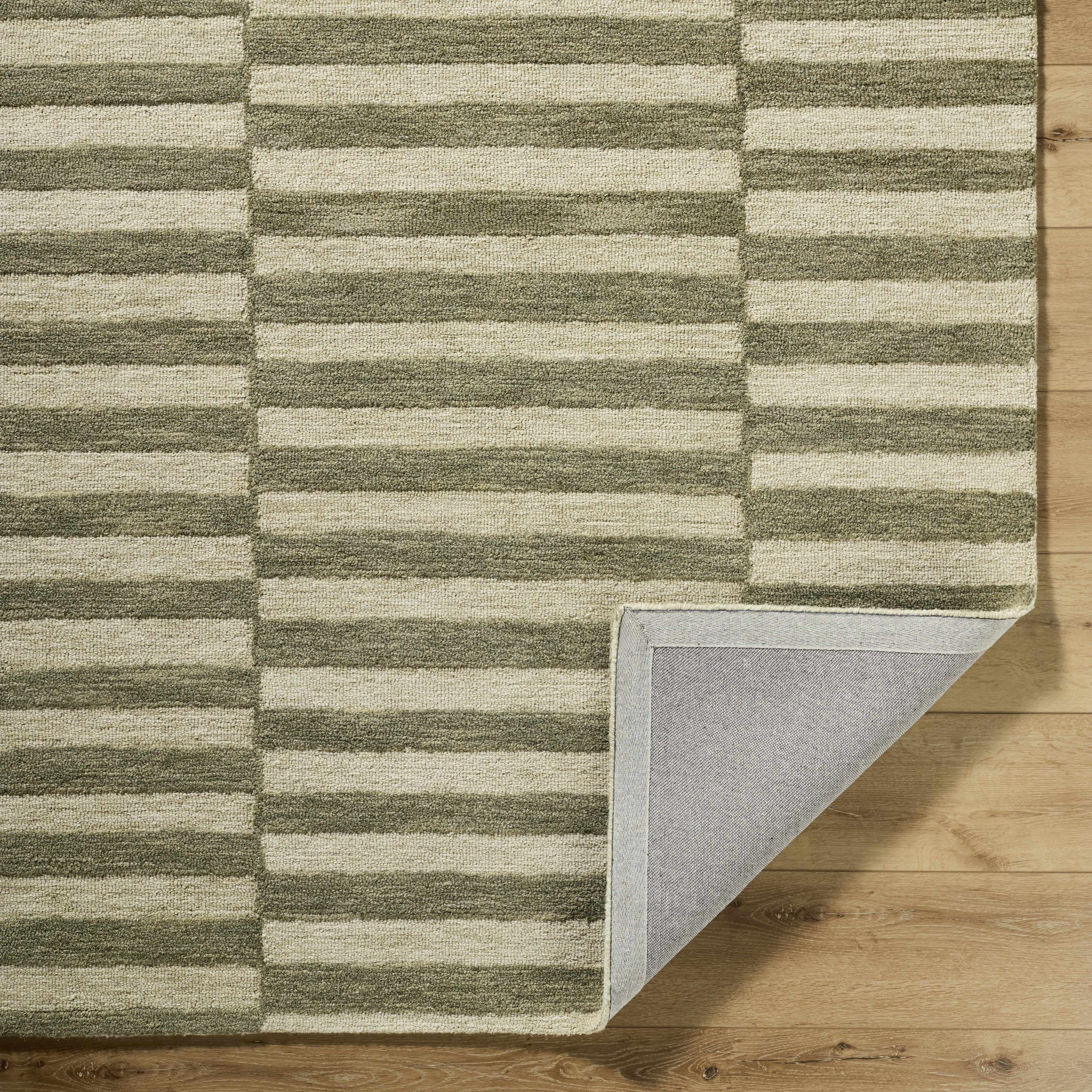 Idaho Broken-Striped Green Area Rug - Image 6