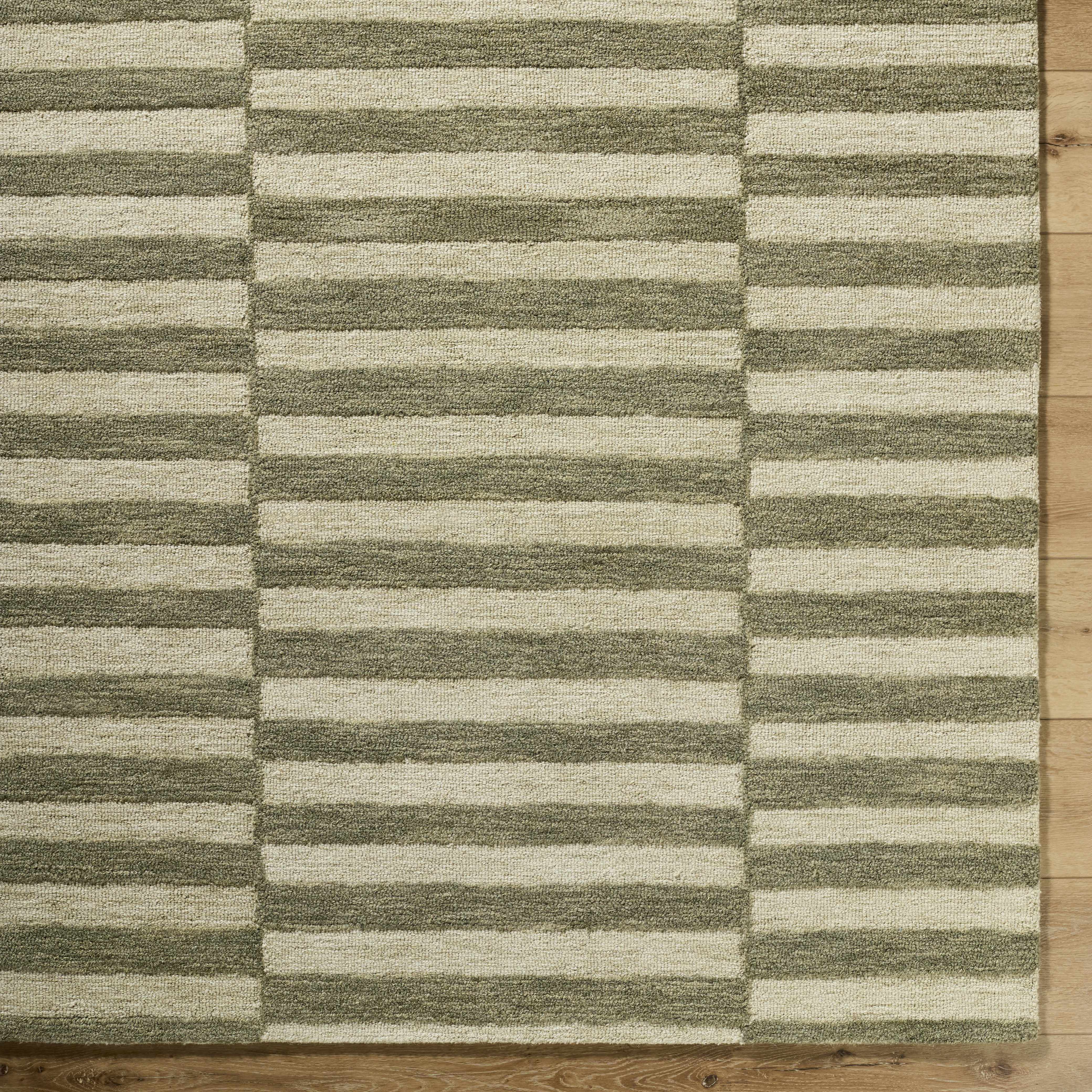 Idaho Broken-Striped Green Area Rug - Image 7