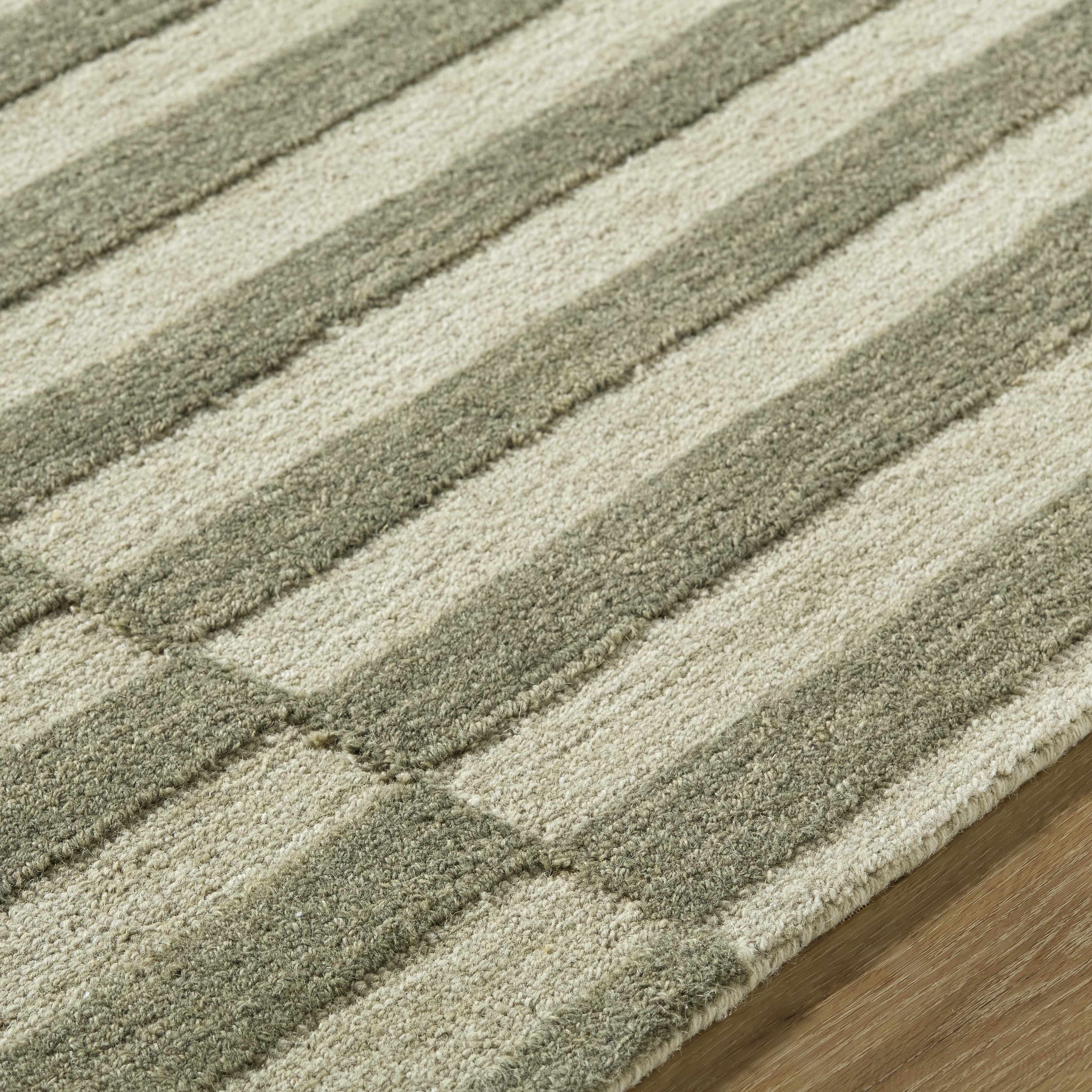 Idaho Broken-Striped Green Area Rug - Image 8
