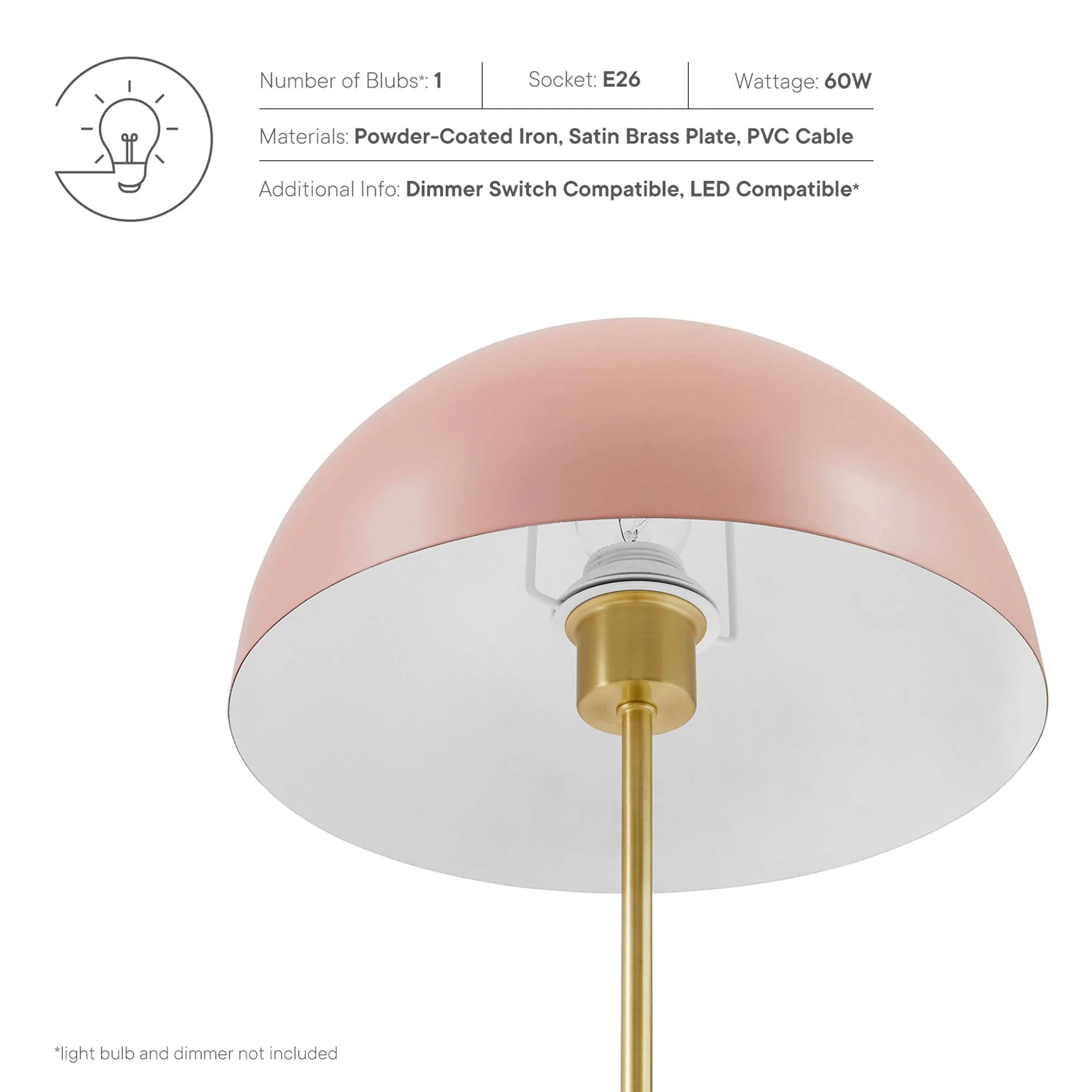 Ideal Metal Table Lamp by Modway - Image 17