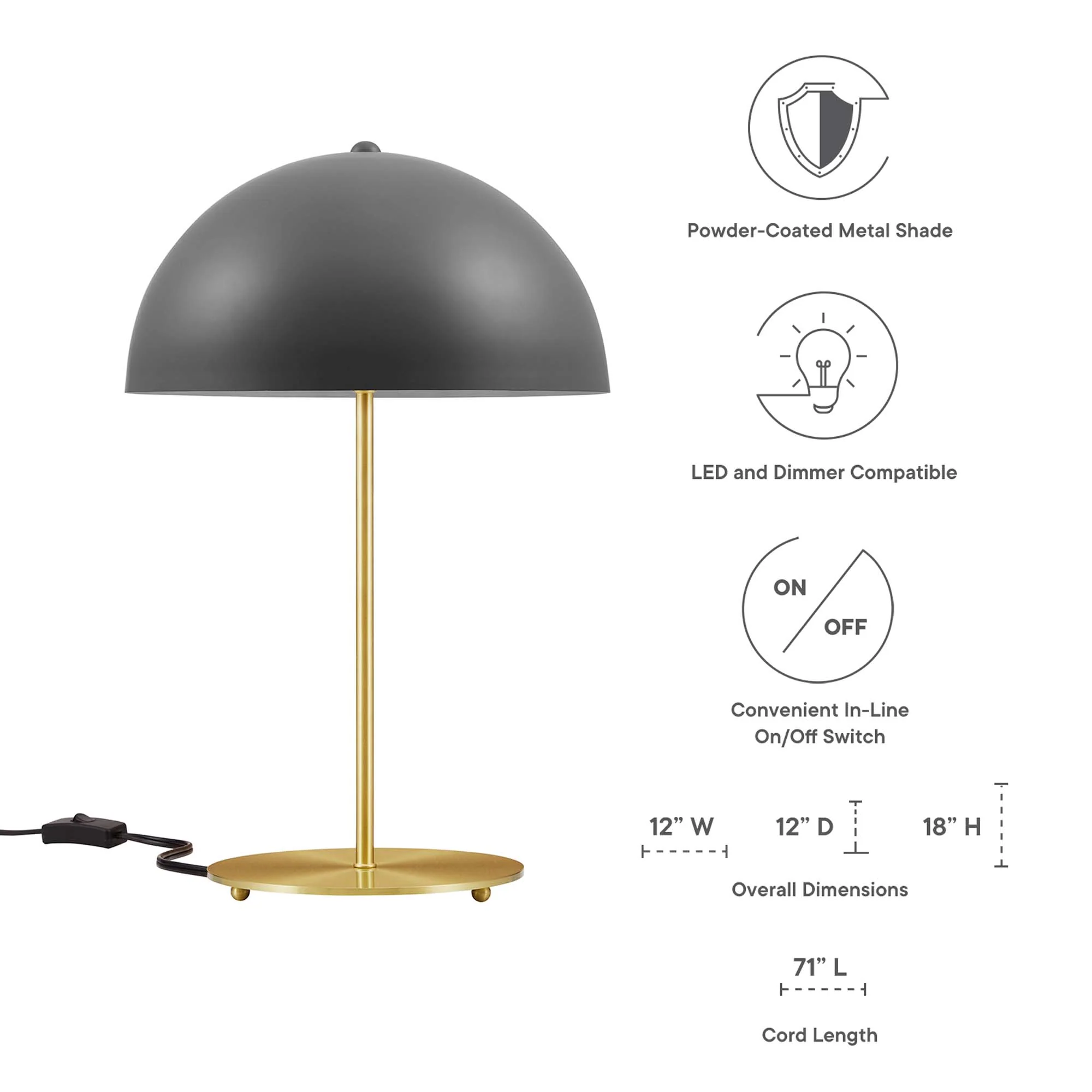 Ideal Metal Table Lamp by Modway - Image 18