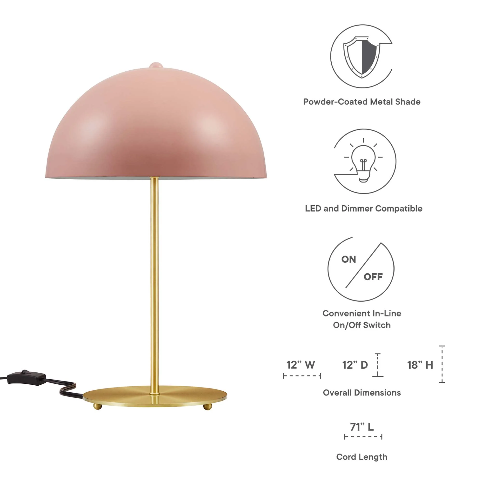 Ideal Metal Table Lamp by Modway - Image 19