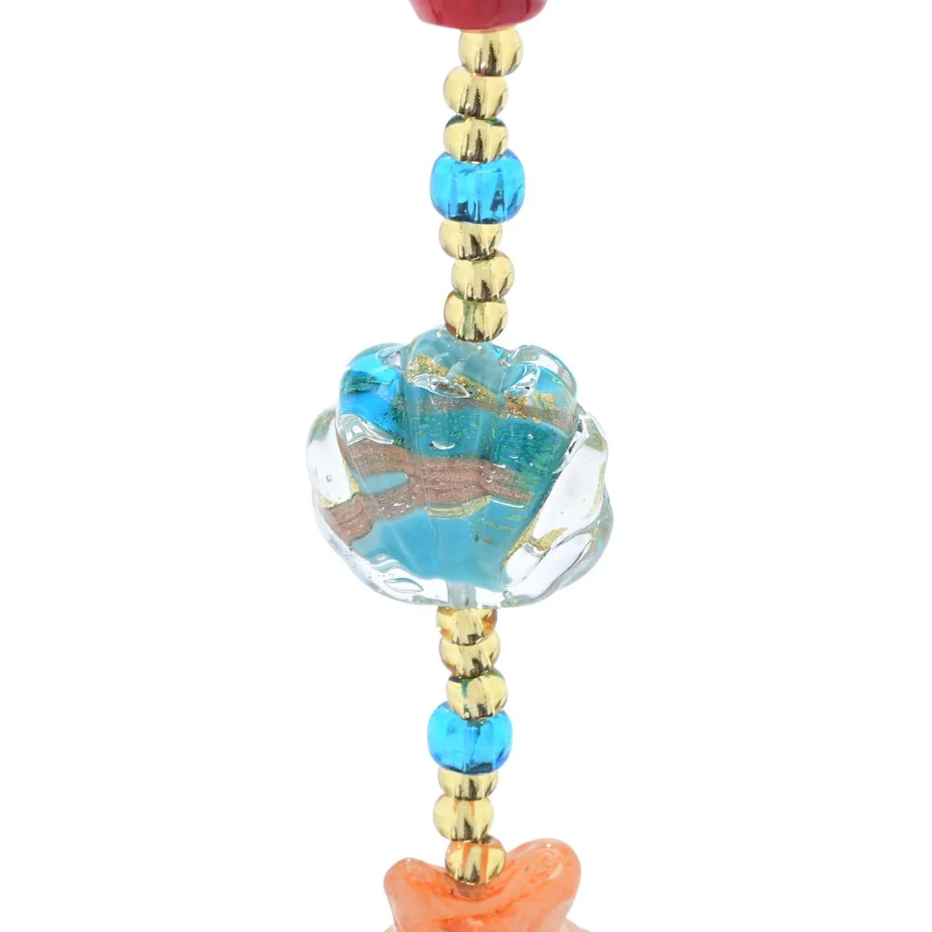 Il Murano di Francesca 18K Gold Plated Sealife Murano Glass Necklace - Image 2