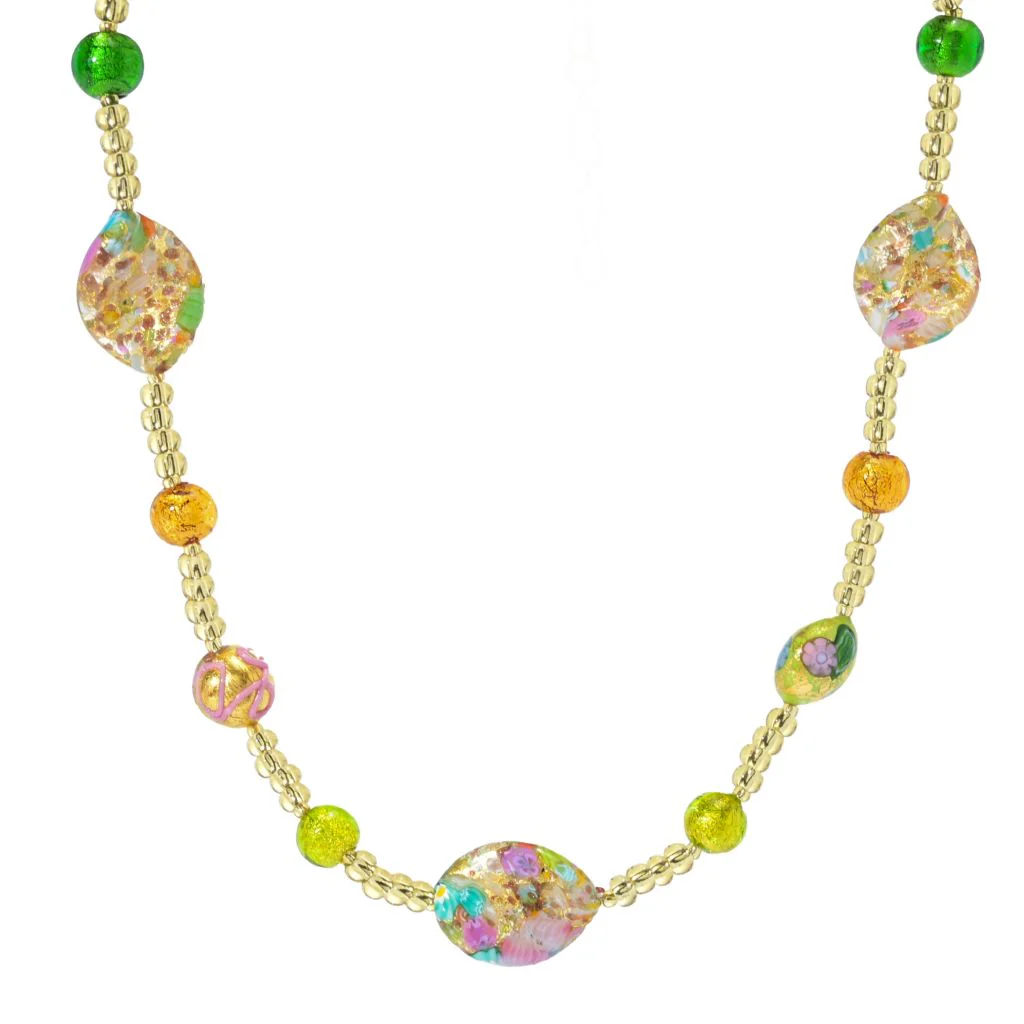 Il Murano di Francesca "Primavera" Multi Murano Glass Bead Necklace - Image 2
