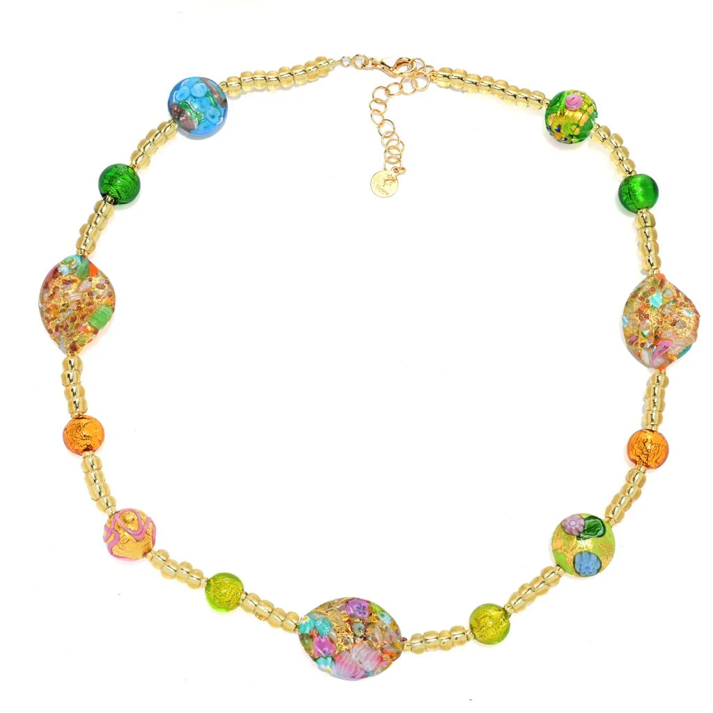 Il Murano di Francesca "Primavera" Multi Murano Glass Bead Necklace - Image 3