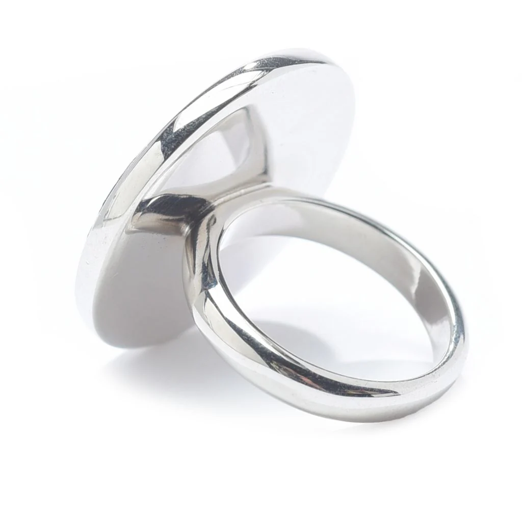 Il Murano di Francesca Sterling Silver 23.9mm Murano Glass Disc Ring - Image 2