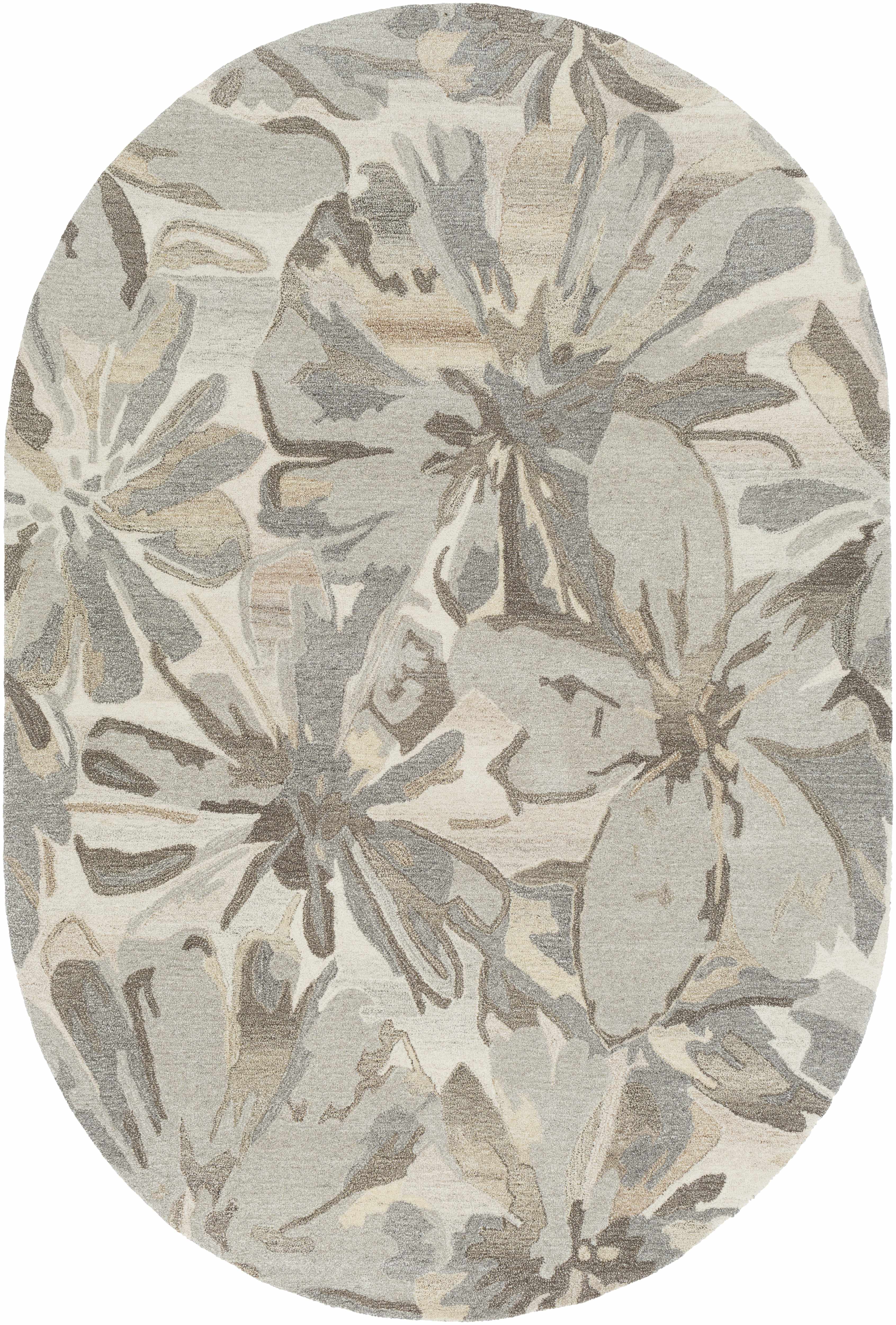Ilfeld Athena Beige Floral Wool Rug - Image 4