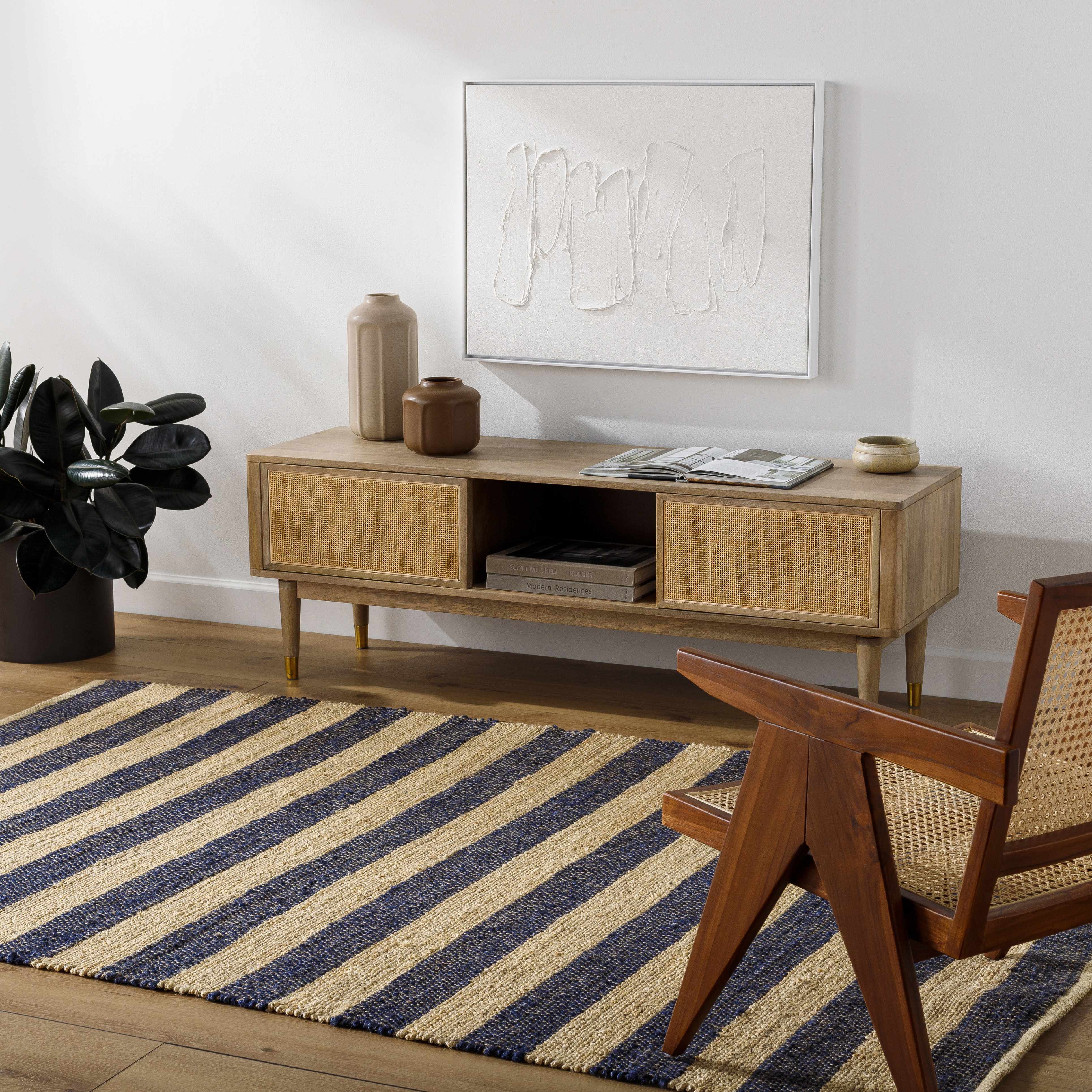 Ilkay Beige & Black Jute Area Rug - Clearance - Image 2