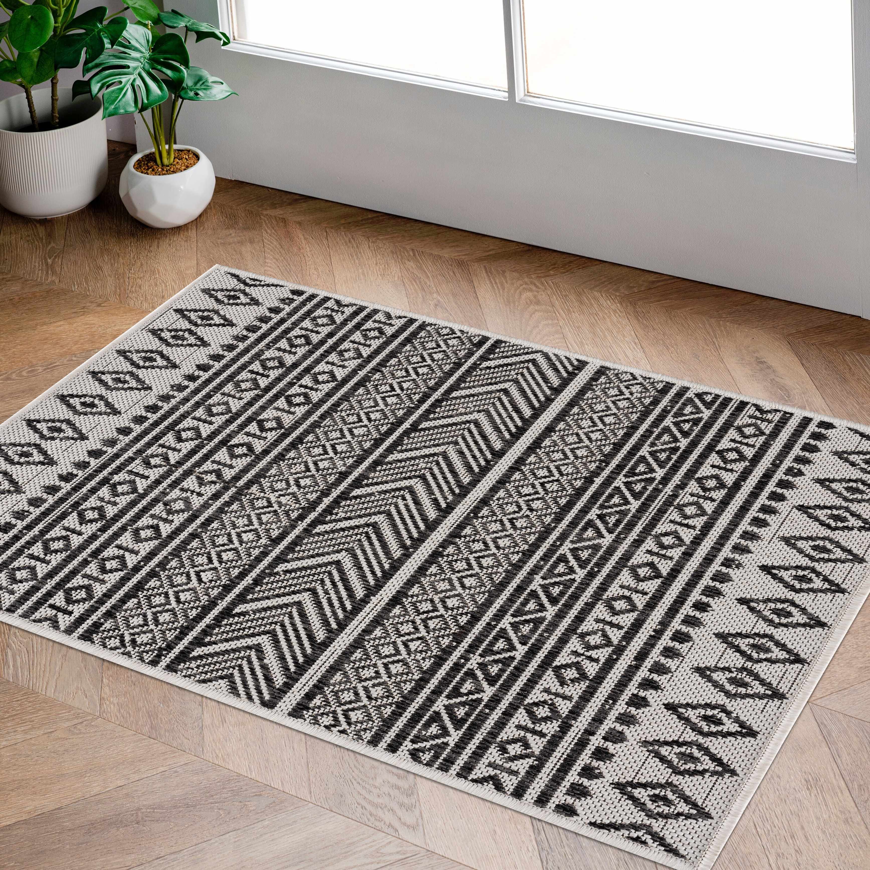 Imboden Black&White Outdoor Rug - Image 16