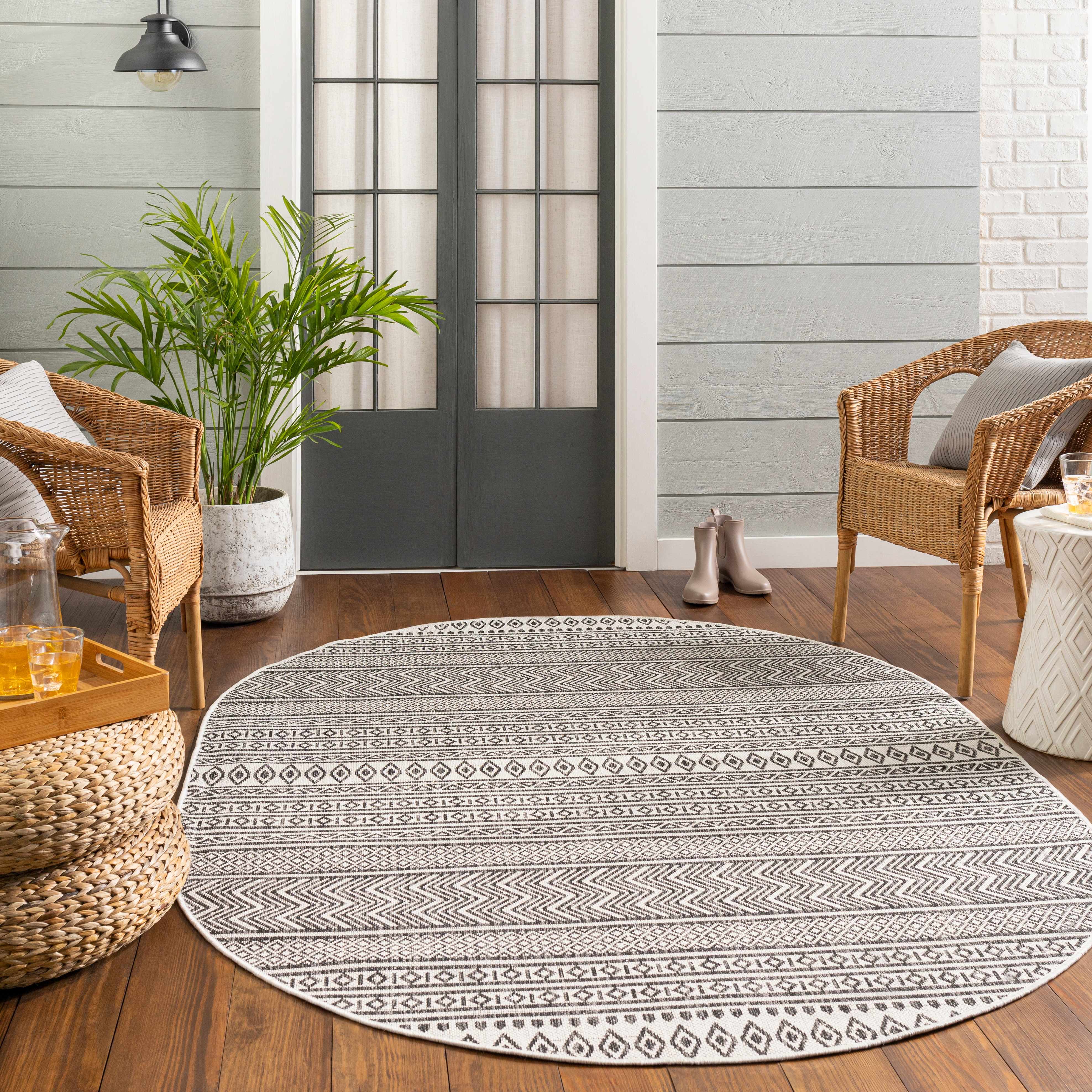 Imboden Black&White Outdoor Rug - Image 20