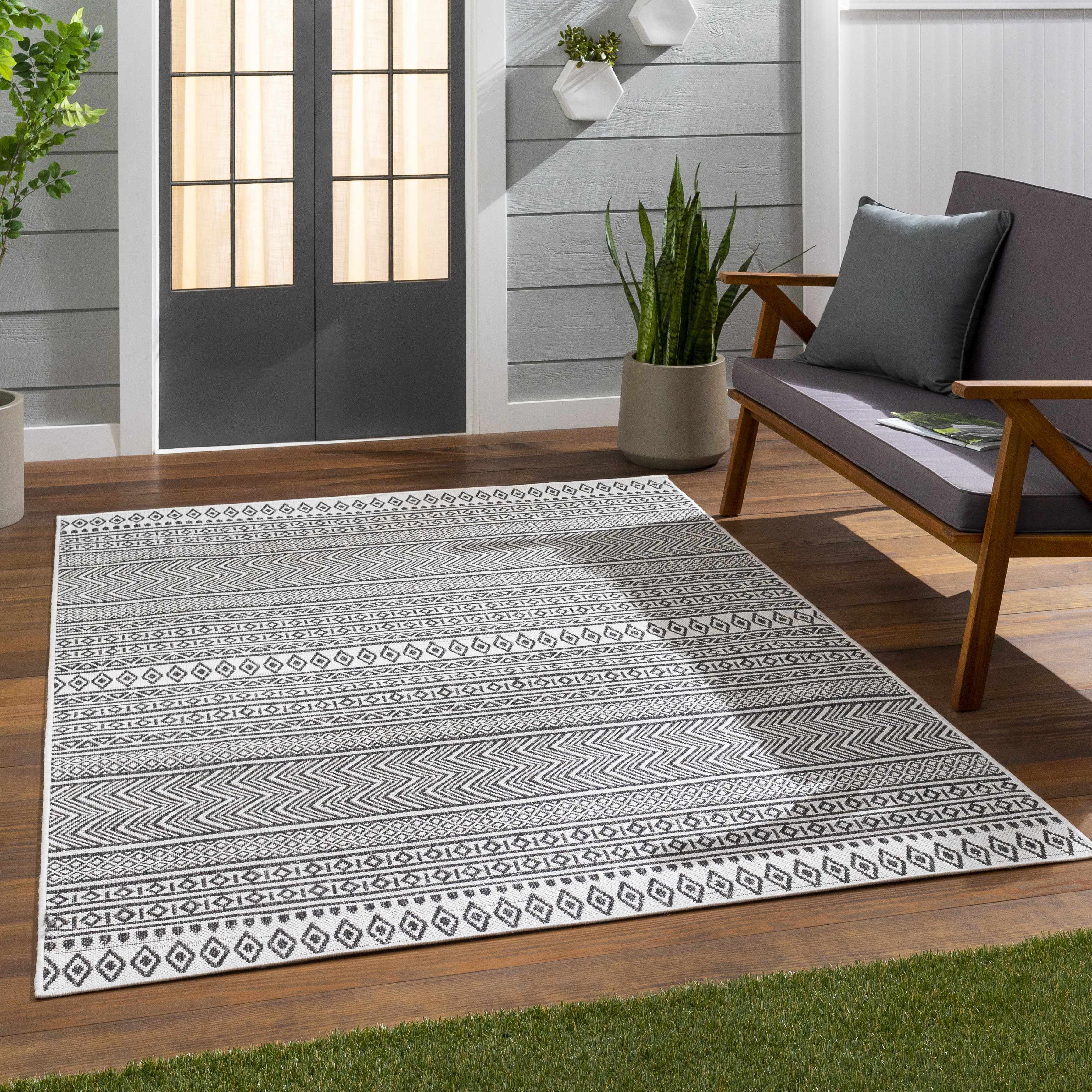 Imboden Black&White Outdoor Rug - Image 21