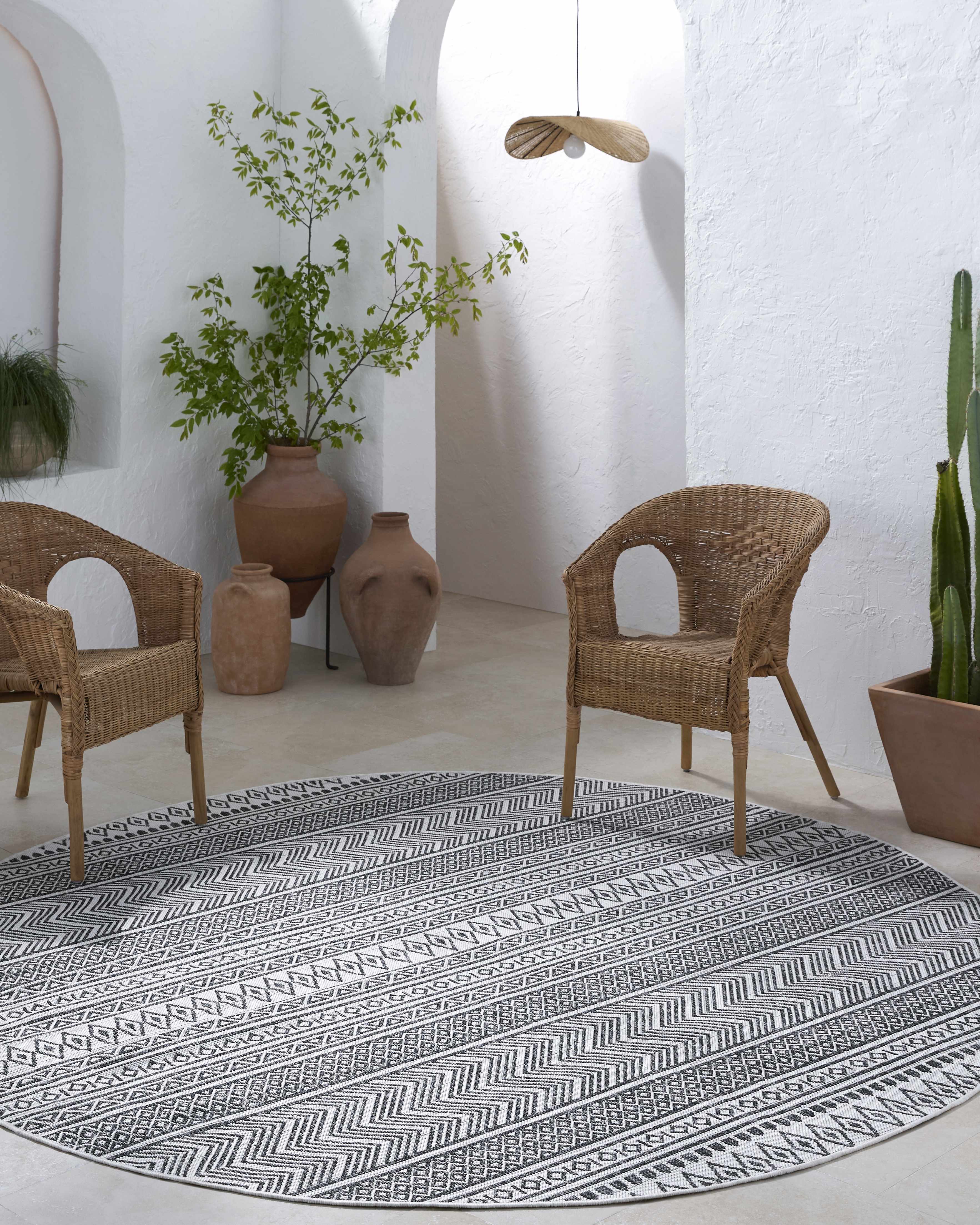 Imboden Black&White Outdoor Rug - Image 24