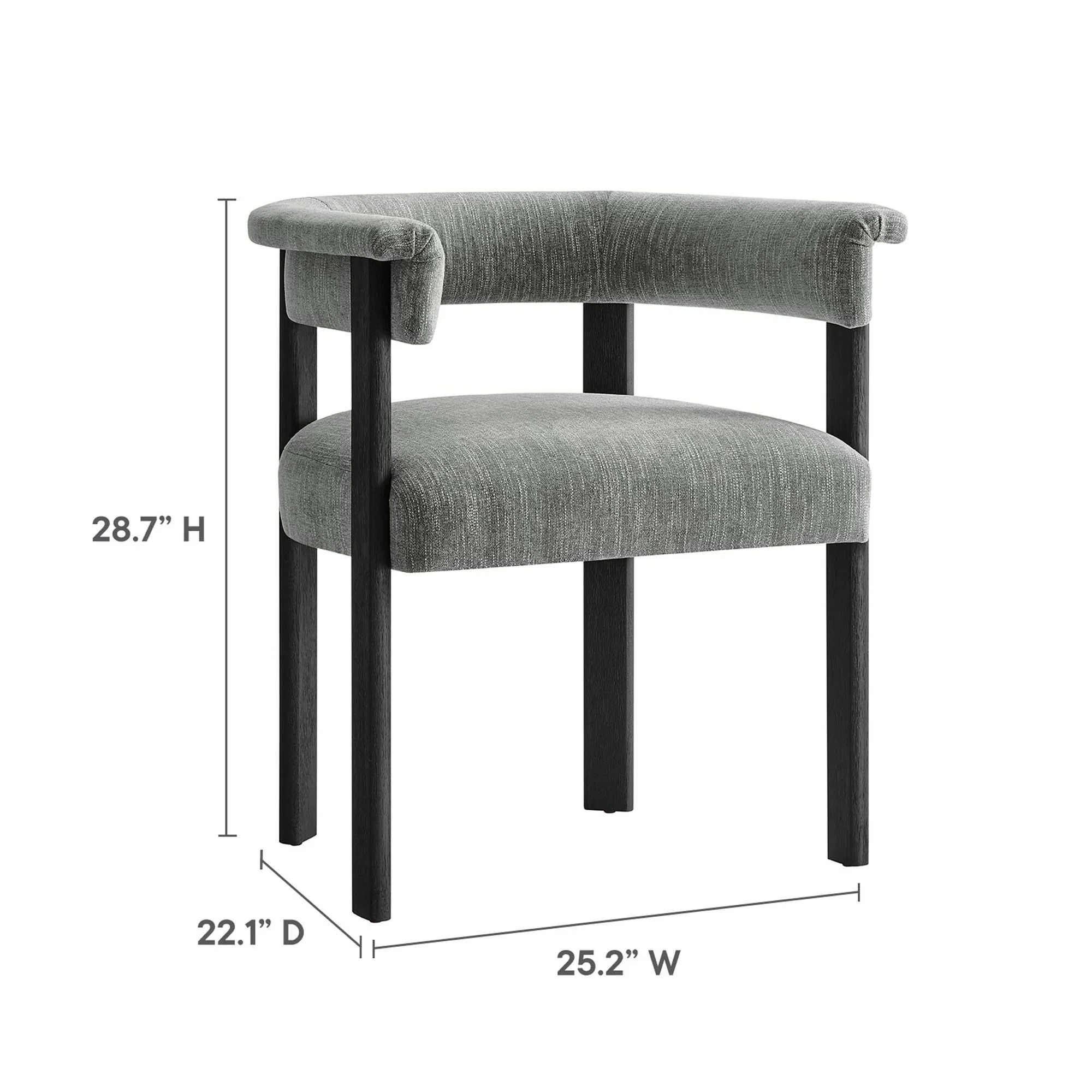 Imogen Fabric Upholstered Barrel Dining Chairs Set of 2 - Image 13