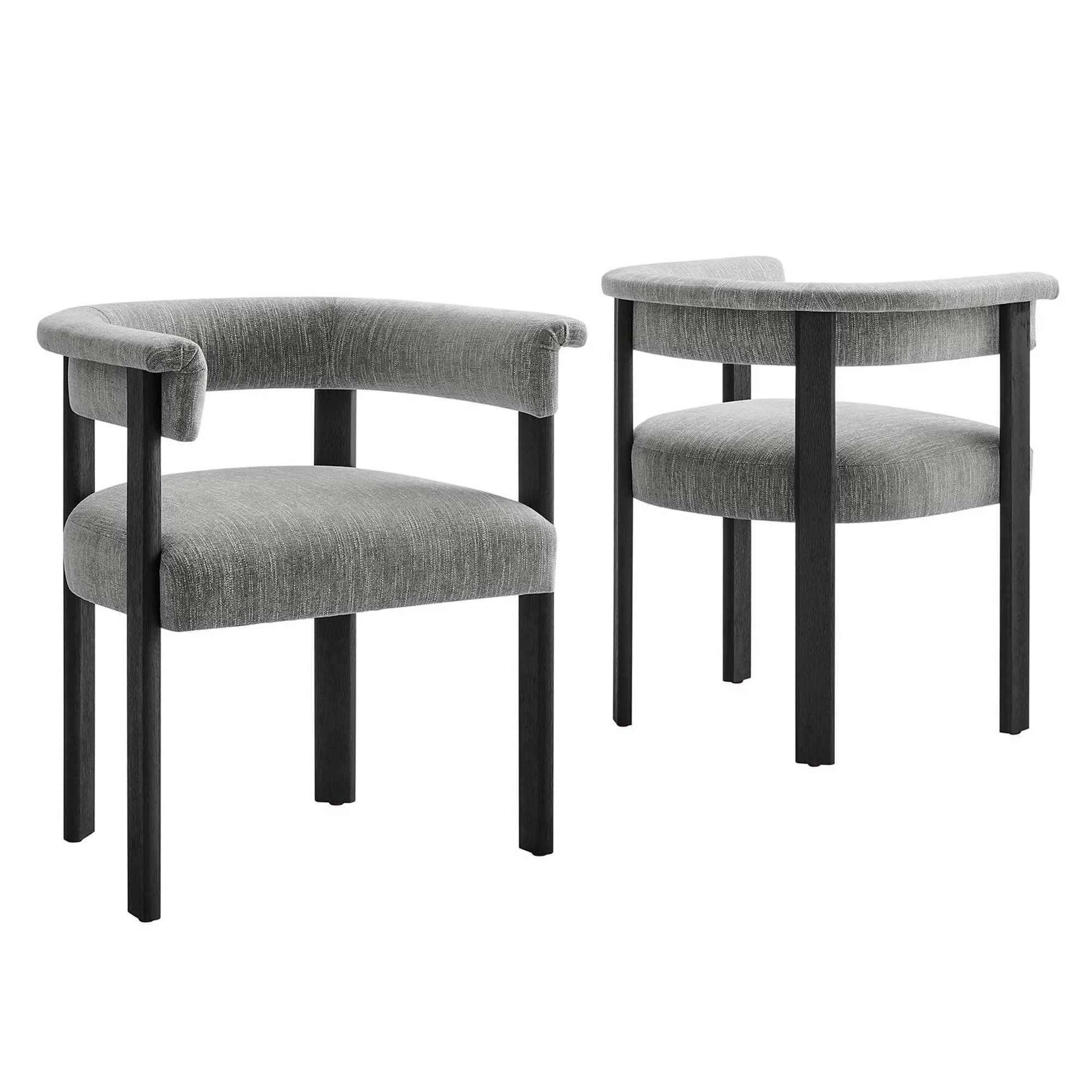 Imogen Fabric Upholstered Barrel Dining Chairs Set of 2 - Image 14